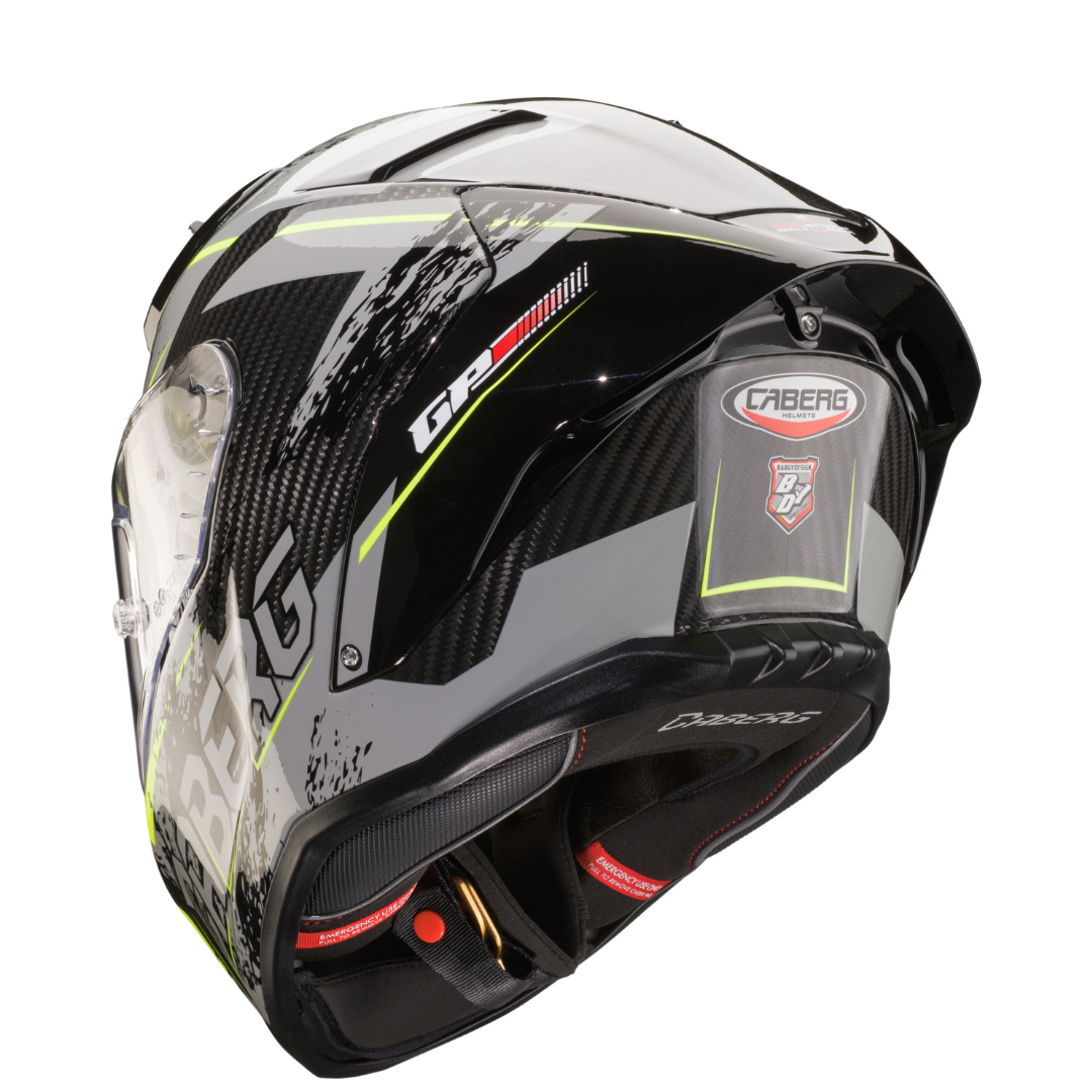Caberg GP Scratch Grey / Fluo Yellow / White