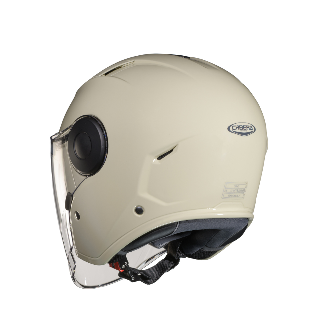 Caberg Soho Sand open-face helmet - rear three-quarter view