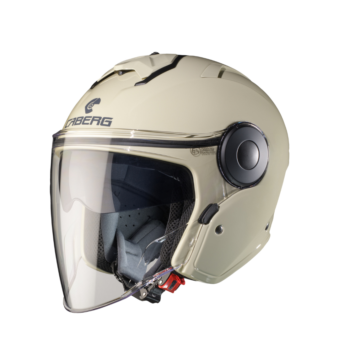 Caberg Soho Sand open-face helmet - front three-quarter view