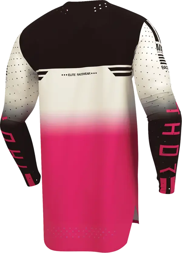Thor Sportmode Geo Jersey Vintage White / Pink - FREE UK Shipping, FREE 365 Day Returns | Moto Central