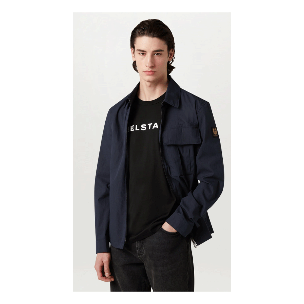 Belstaff Logo T-Shirt Black FREE UK Delivery, FREE 365 Day Returns | Moto Central