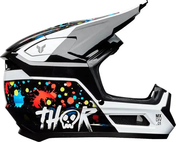 Thor Fleet Youth Splat Black - FREE UK Shipping, FREE 365 Day Returns | Moto Central
