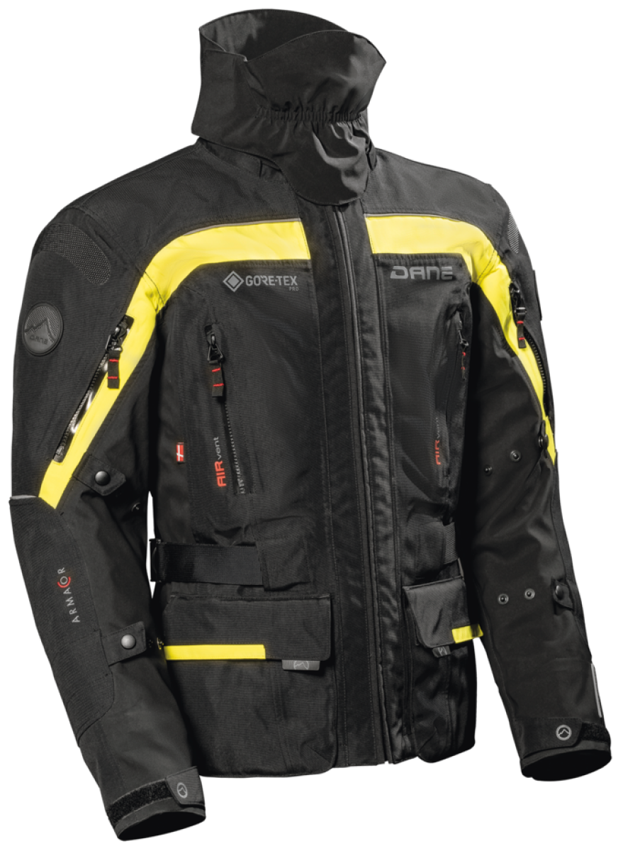Dane Nimbus 2 Gore-Tex Pro Jacket Black / Yellow - FREE UK Shipping, FREE 365 Day Returns | Moto Central
