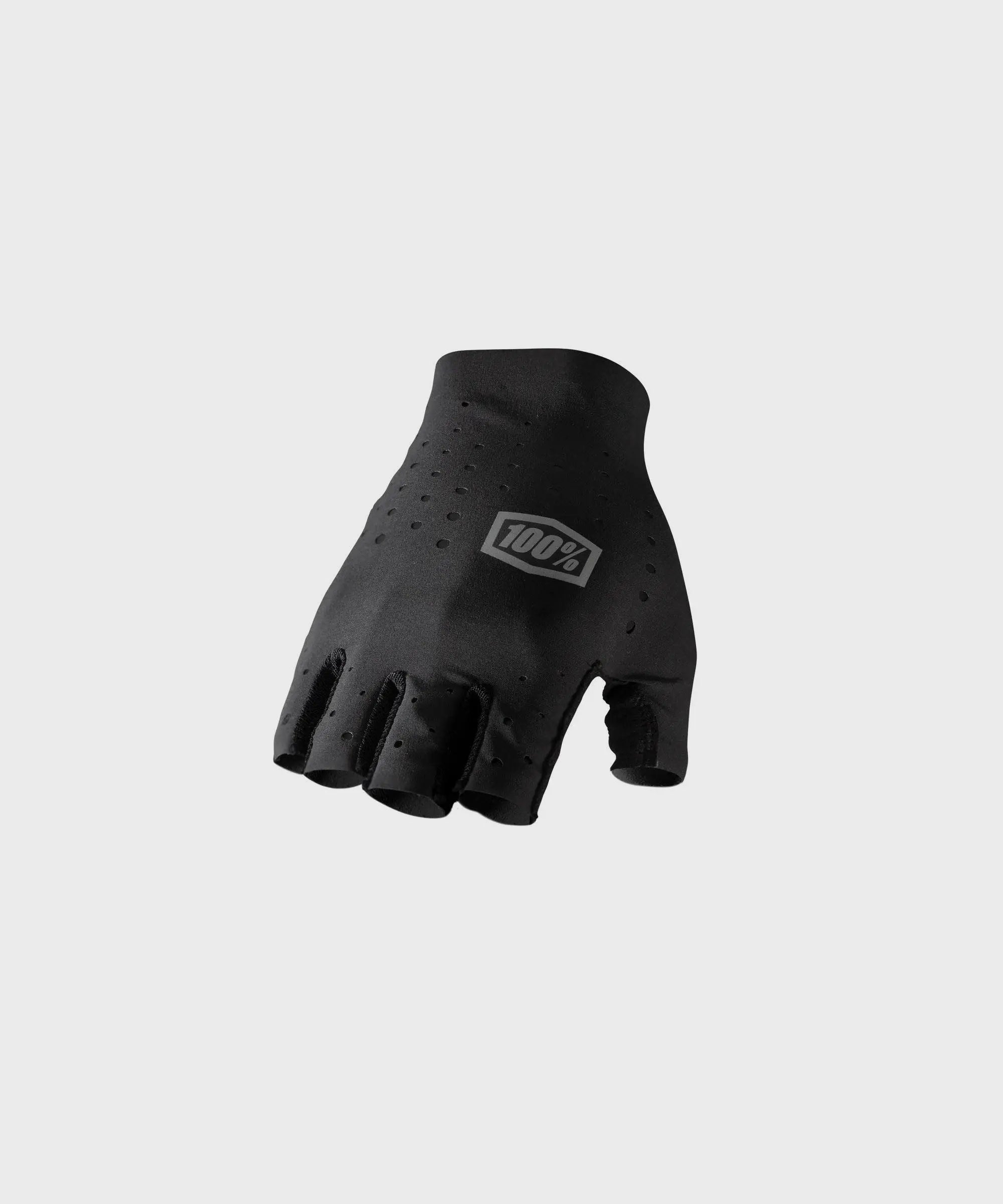 100% Sling Short Finger Gloves Black - FREE UK Shipping, FREE 365 Day Returns | Moto Central