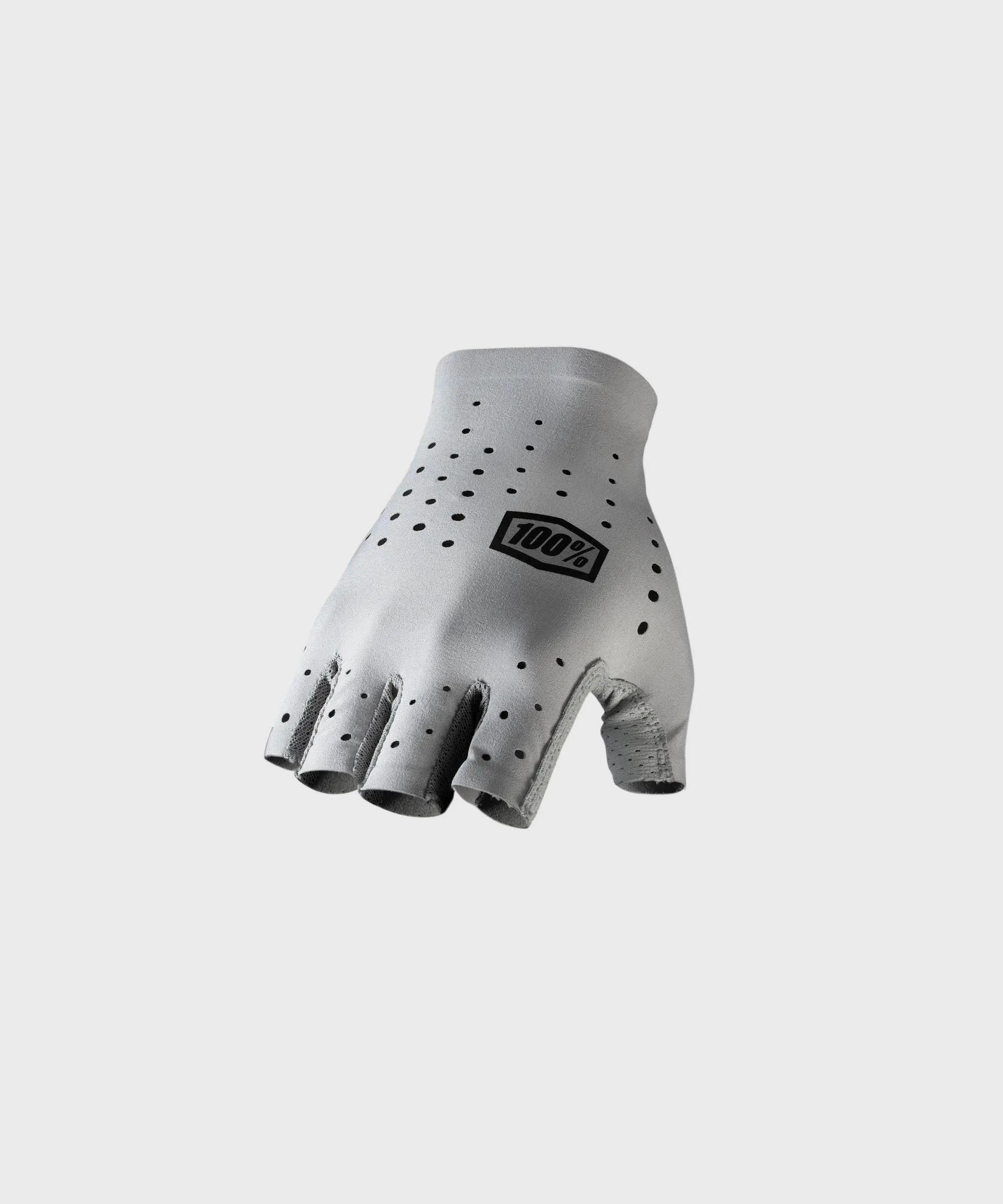 100% Sling Short Finger Gloves Grey - FREE UK Shipping, FREE 365 Day Returns | Moto Central
