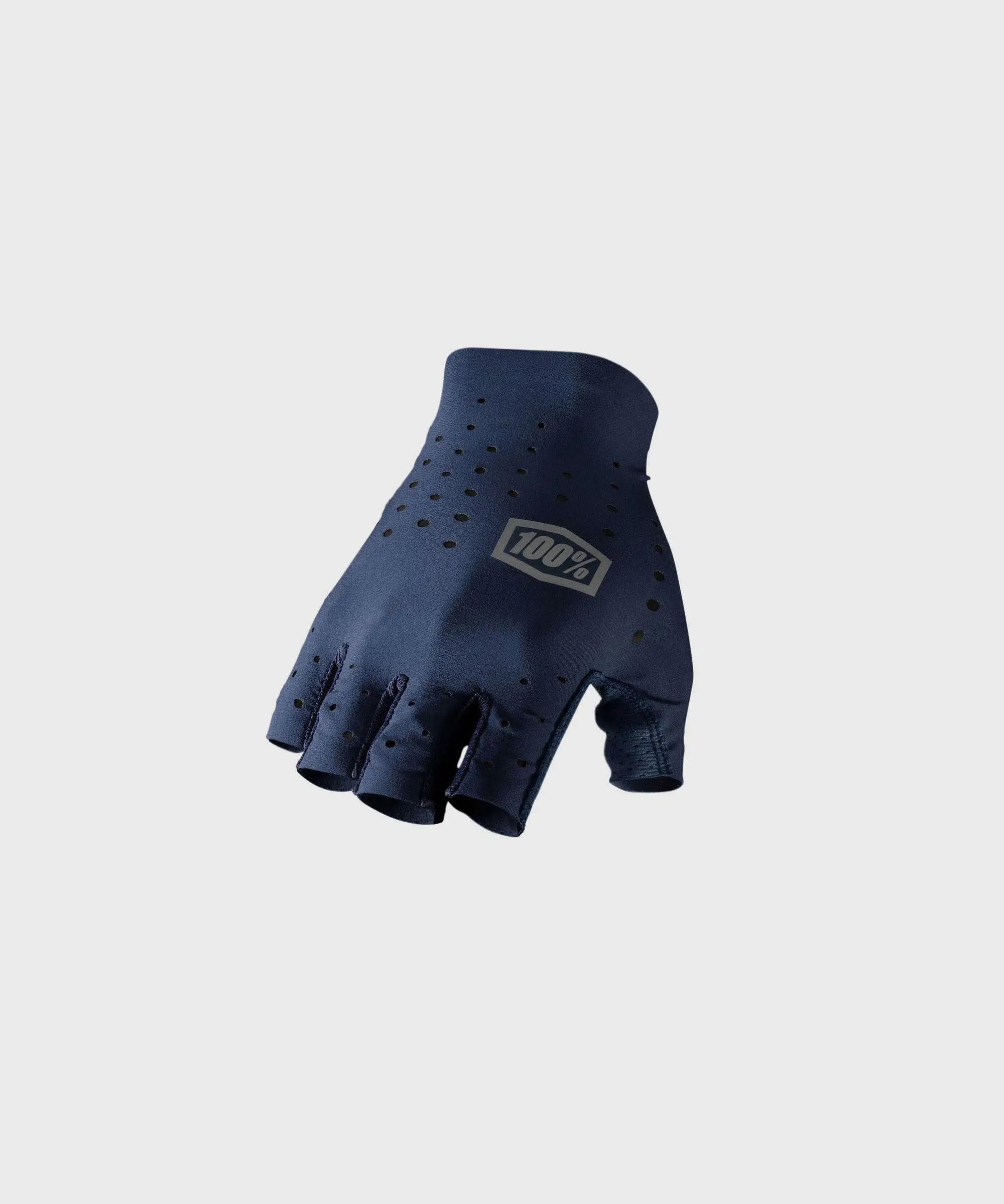 100% Sling Short Finger Gloves Navy - FREE UK Shipping, FREE 365 Day Returns | Moto Central