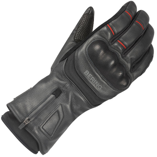 Bering Halifax Leather Gloves Black FREE UK Delivery, FREE 365 Day Returns | Moto Central