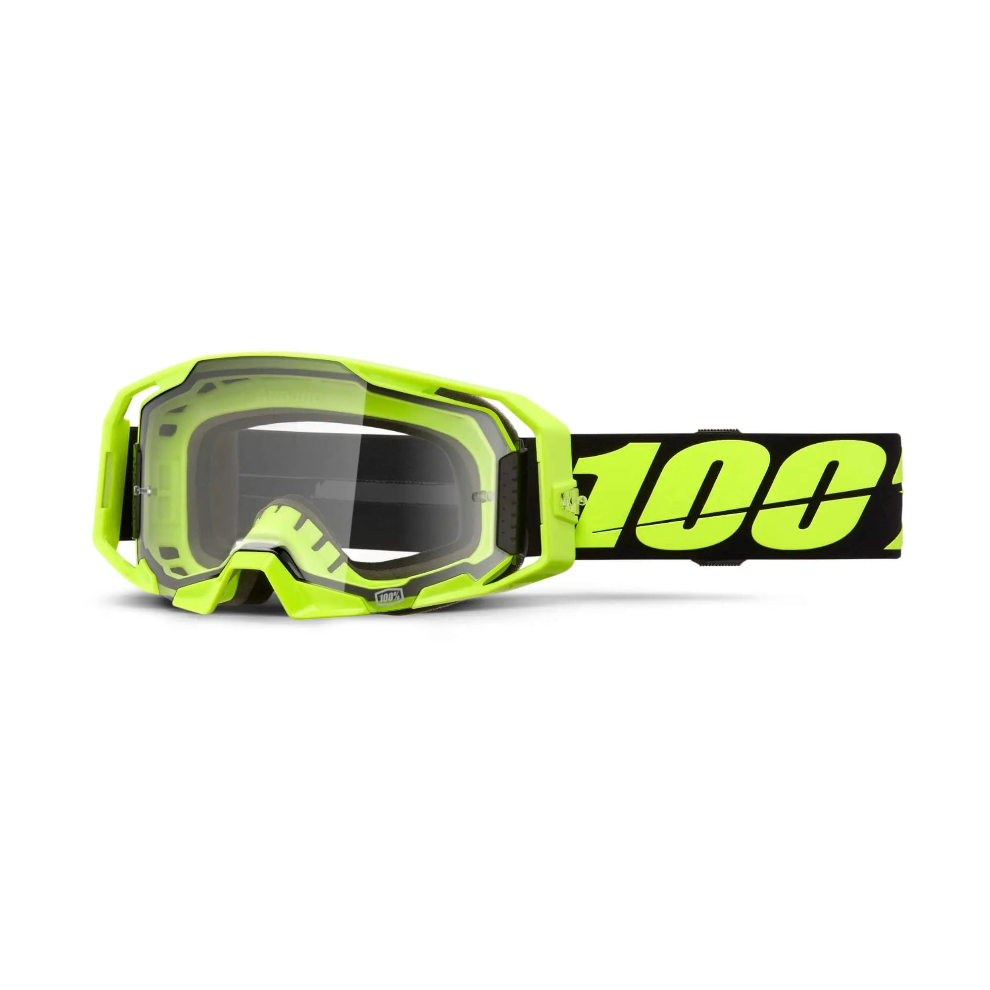 motocross goggles uk 100% ARmatic Goggles Neon Yellow/Clear Lens FREE Delivery & Returns