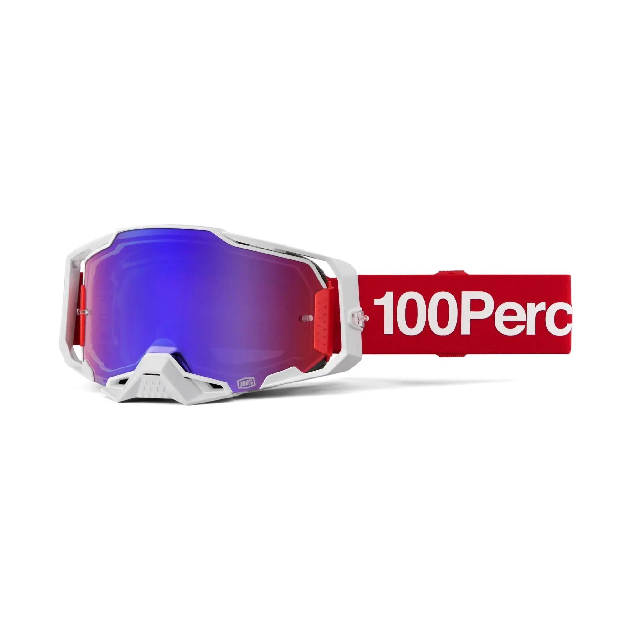 100% Armega Goggles Corbin / Mirror Red/Blue Lens - FREE UK Shipping, FREE 365 Day Returns | Moto Central