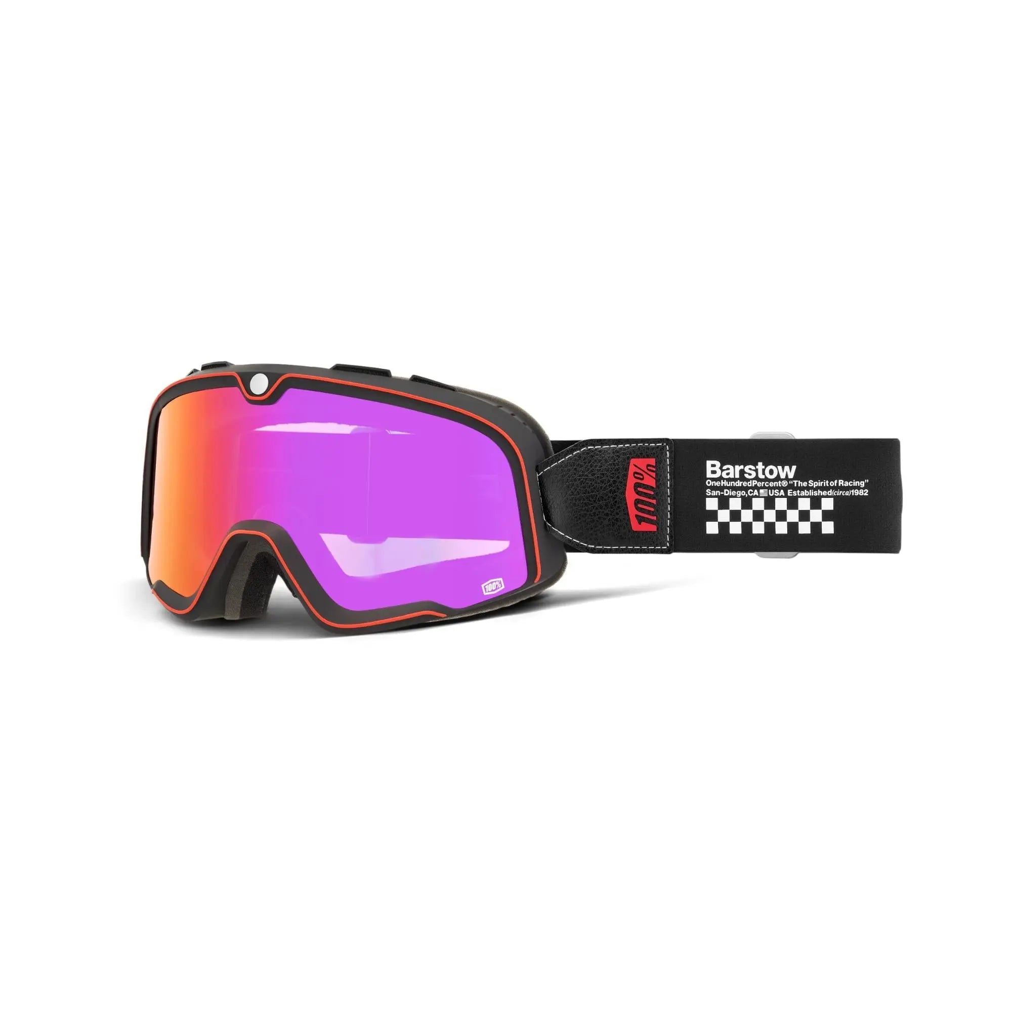 100 goggle orange 100% Barstow Goggle Erban/Mirror Dark Red Lens FREE Delivery & Returns