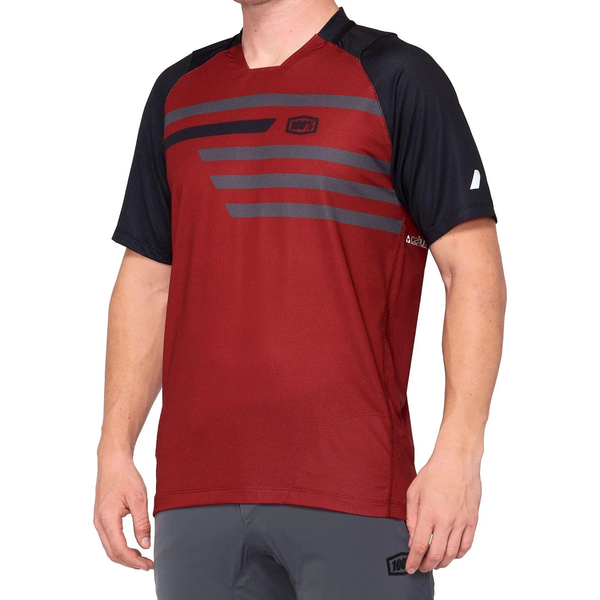 100% Celium Jersey Brick / Black