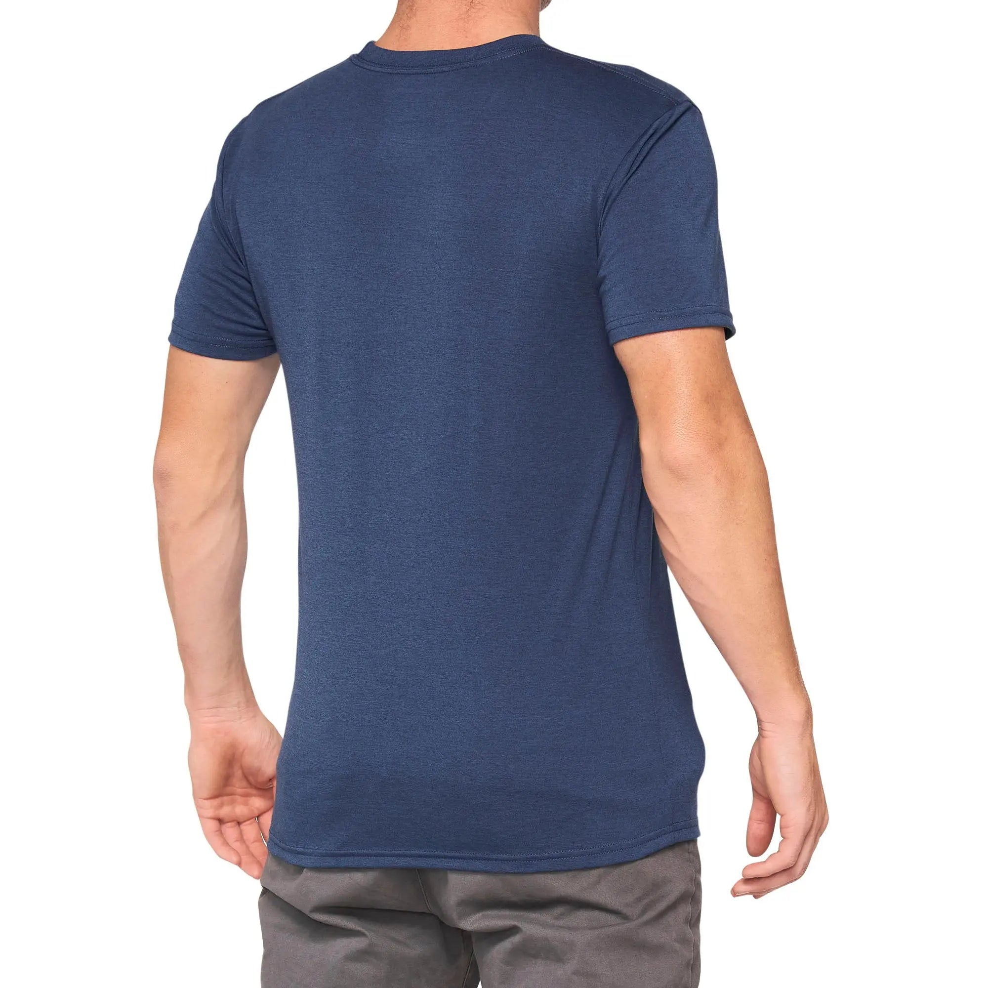 100% Cropped Tech T-Shirt Navy - FREE UK Shipping, FREE 365 Day Returns | Moto Central