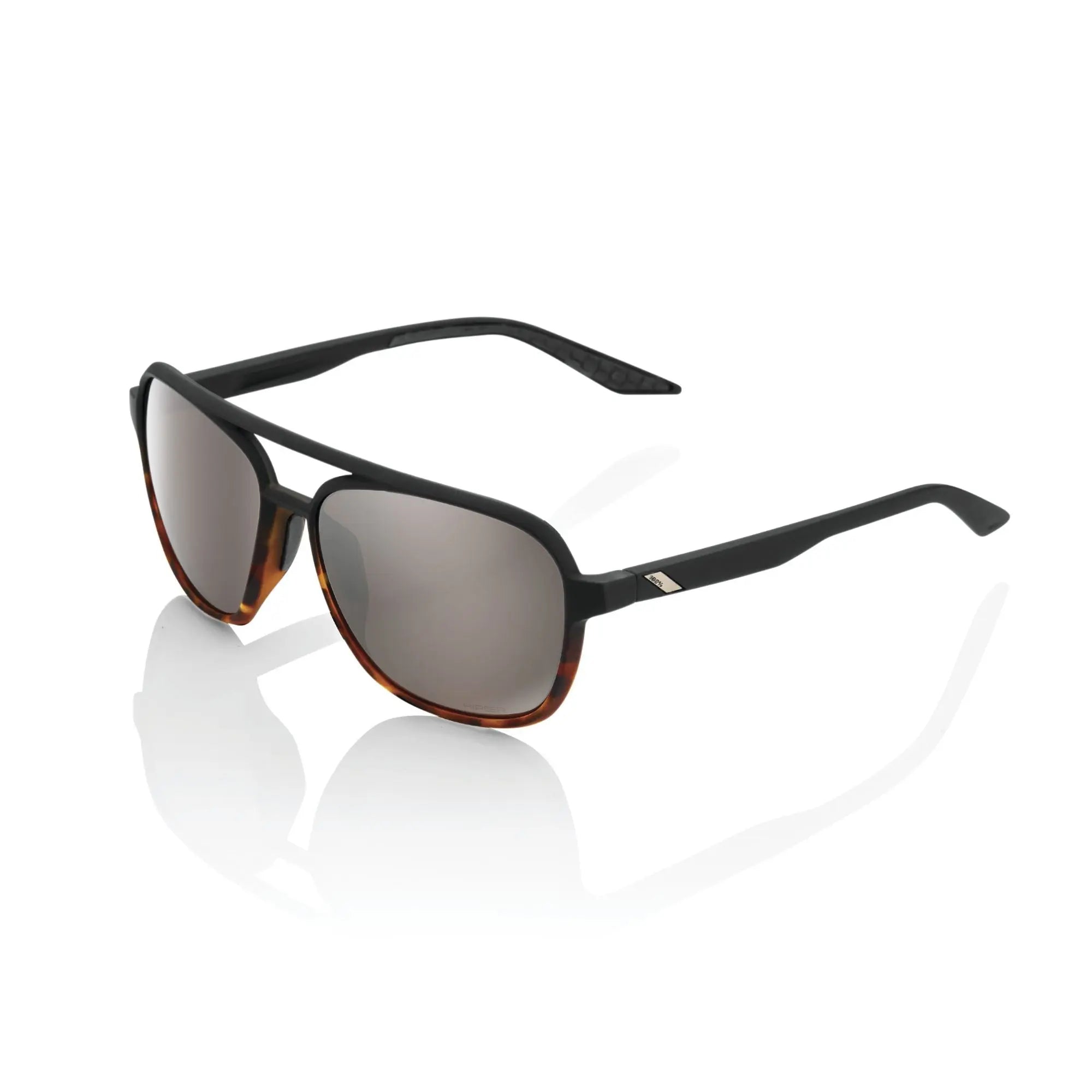 100% Konnor Glasses Matt Translucent Brown Fade / HiPER Silver Mirror Lens - FREE UK Shipping, FREE 365 Day Returns | Moto Central