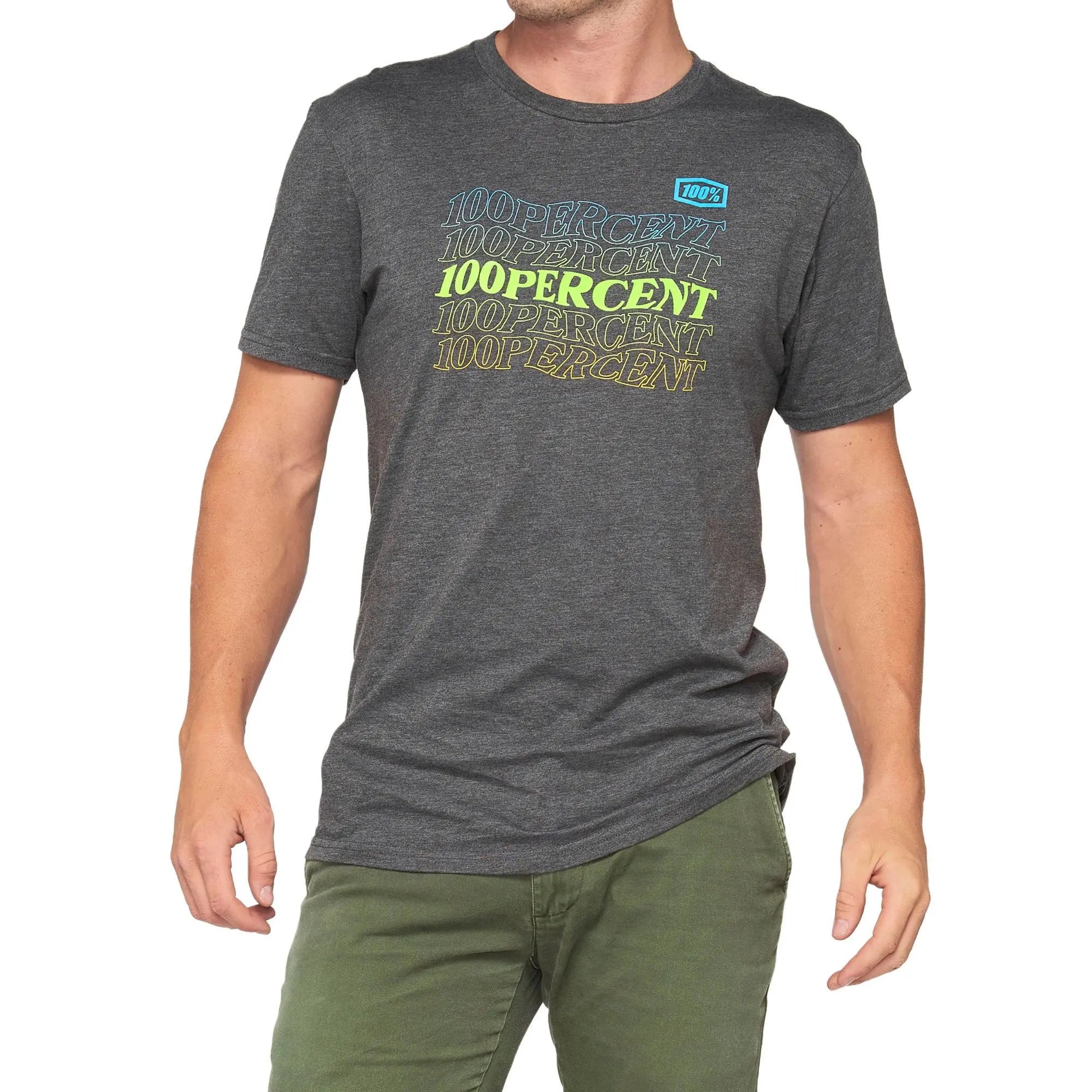 100% Silva T-Shirt Charcoal Heather - FREE UK Shipping, FREE 365 Day Returns | Moto Central