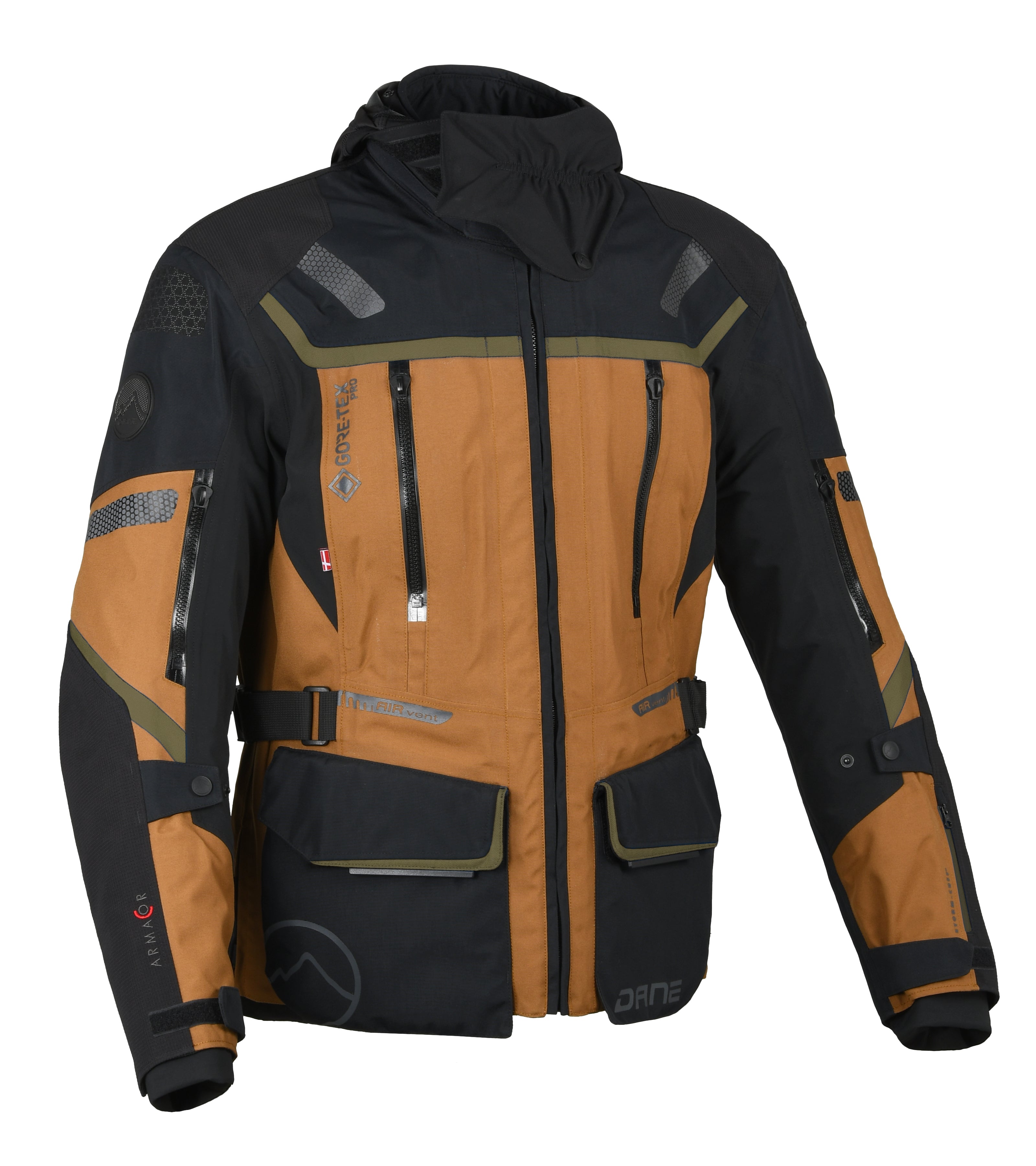 Dane Nimbus 3 Gore-Tex Pro Jacket Black / Brown FREE UK Delivery, FREE 365 Day Returns | Moto Central