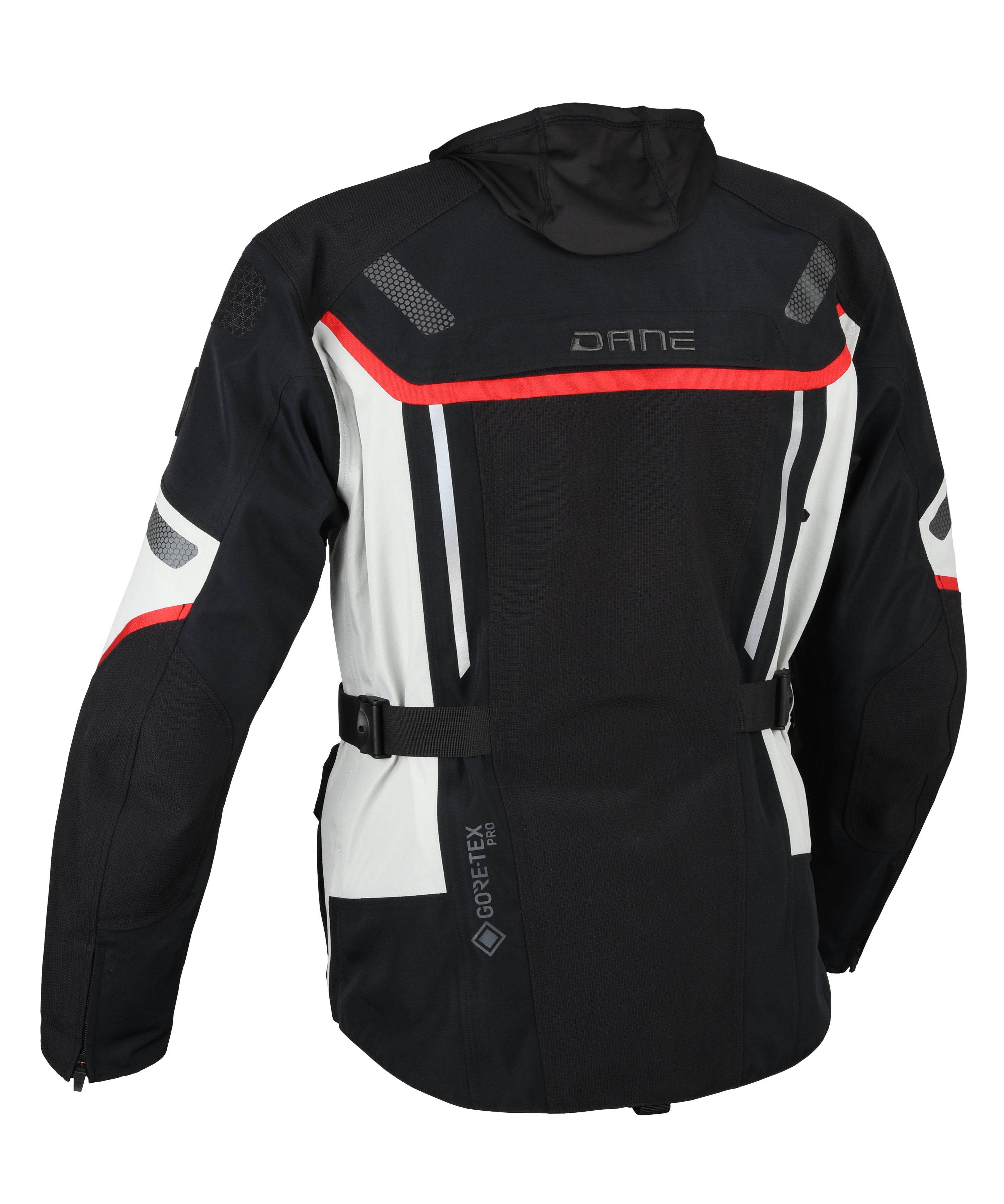 Dane Nimbus 3 Gore-Tex Pro Jacket Black / Grey / Red FREE UK Delivery, FREE 365 Day Returns | Moto Central