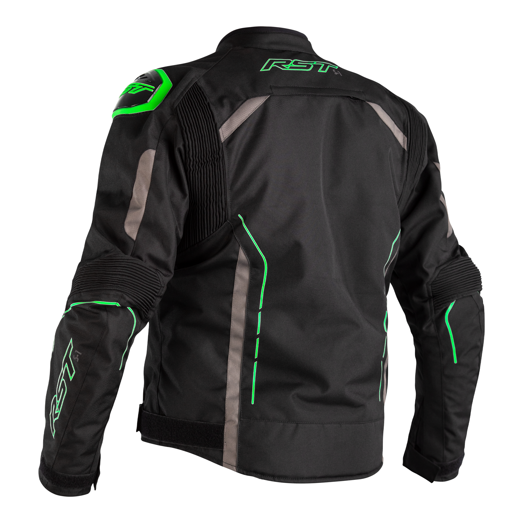 RST S1 CE Textile Jacket Black / Grey / Neon Green FREE UK Delivery, FREE 365 Day Returns | Moto Central