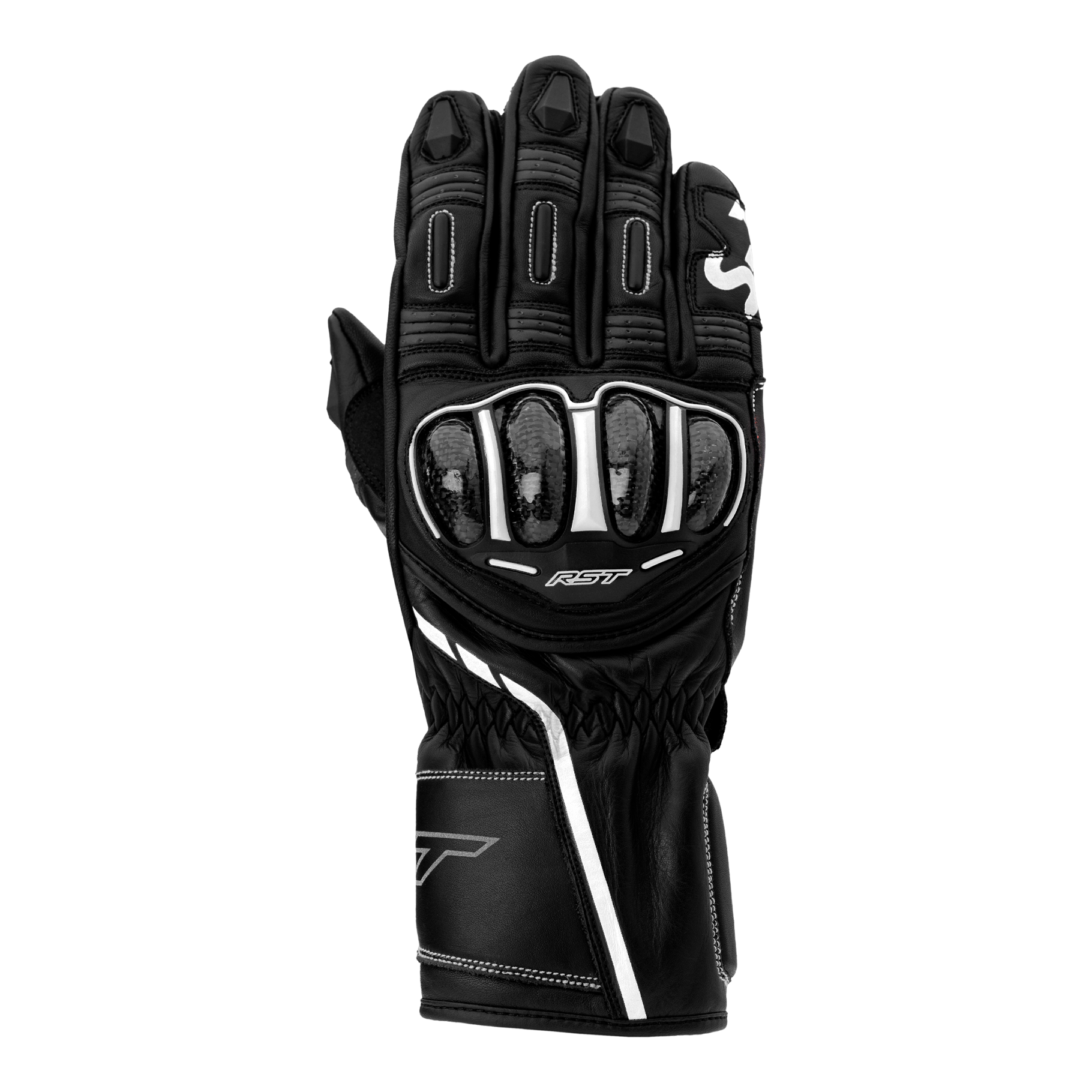 RST S1 CE Gloves Black / Black / White FREE UK Delivery, FREE 365 Day Returns | Moto Central