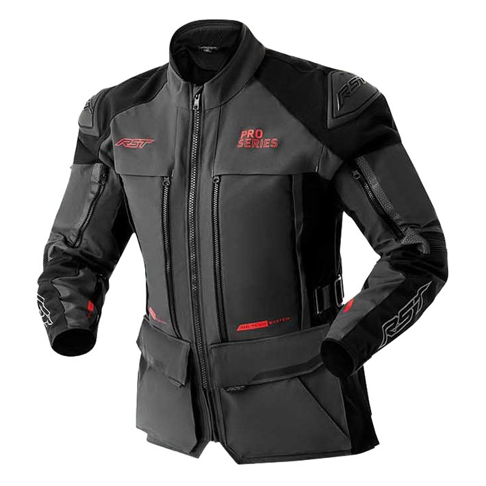 RST Pro Series Adventure D3O Textile Jacket Grey / Black - front view