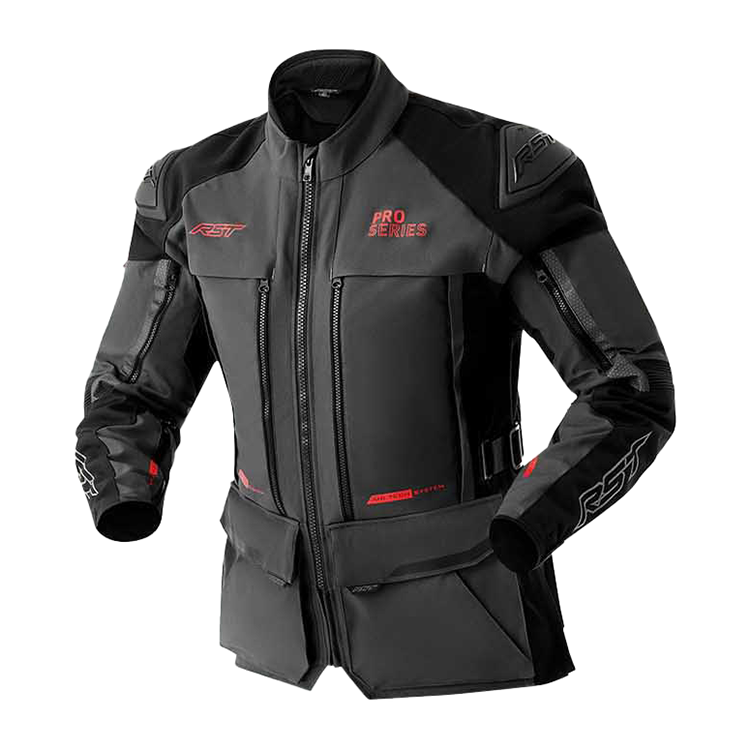 RST Pro Series Adventure D3O Textile Jacket Grey / Black - FREE UK Shipping, FREE 365 Day Returns | Moto Central