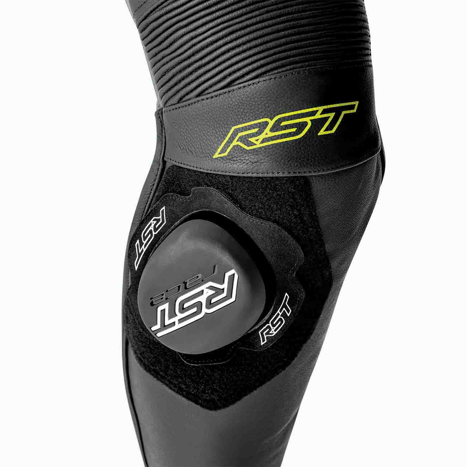 RST S1 D3O One Piece Leather Suit Black / Grey / Fluo Yellow - FREE UK Shipping, FREE 365 Day Returns | Moto Central