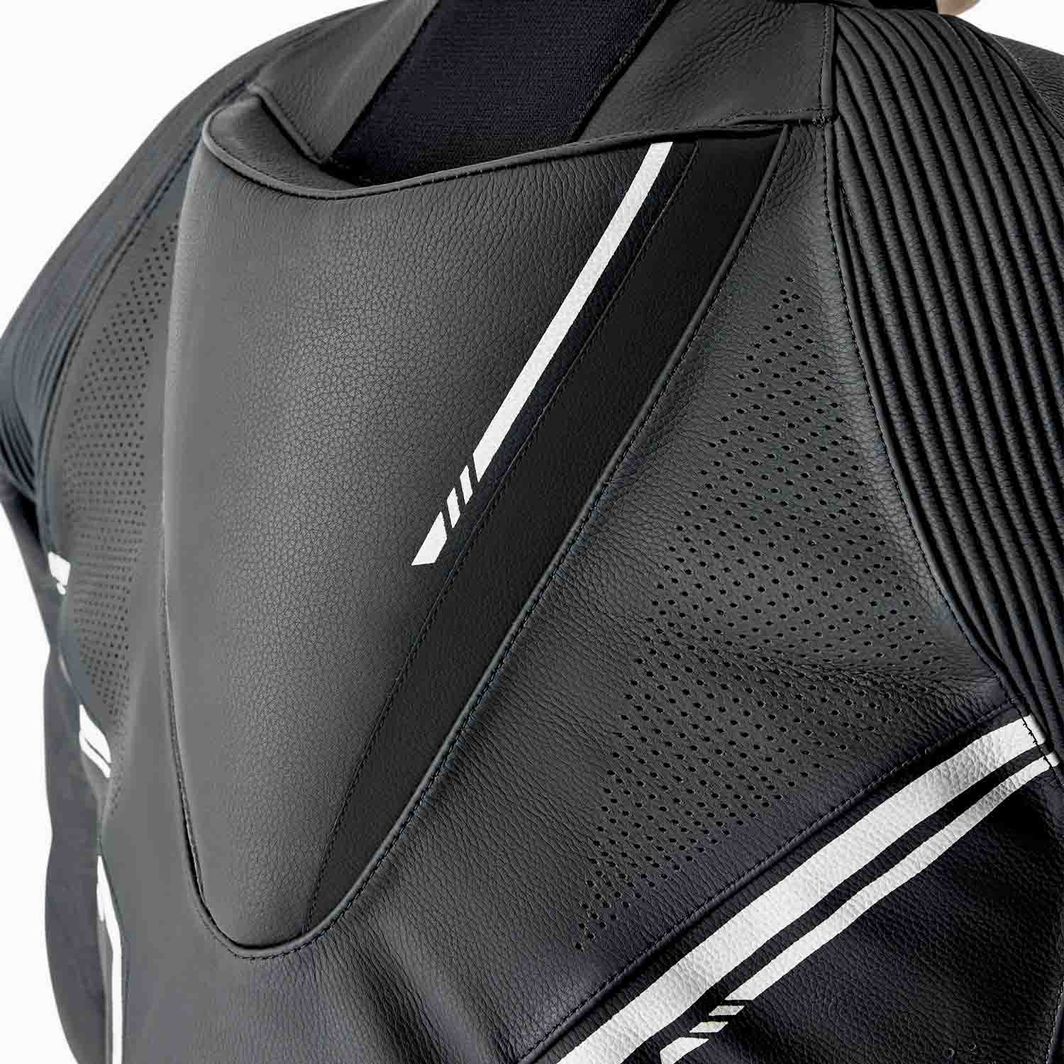 RST S1 D3O One Piece Leather Suit Black / Black / White - FREE UK Shipping, FREE 365 Day Returns | Moto Central