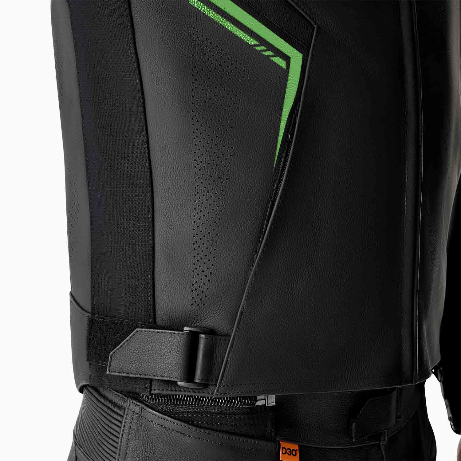 RST S1 D3O Leather Jacket Black / Grey / Fluo Green - FREE UK Shipping, FREE 365 Day Returns | Moto Central