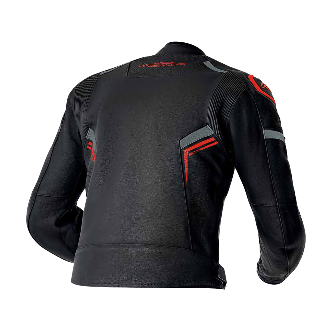 RST S1 D3O Leather Jacket Black / Grey / Red - FREE UK Shipping, FREE 365 Day Returns | Moto Central
