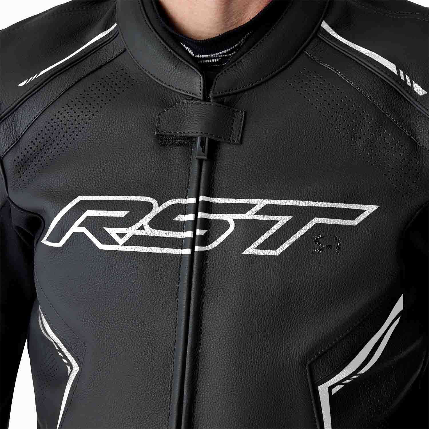 RST S1 D3O Leather Jacket Black / Black / White - FREE UK Shipping, FREE 365 Day Returns | Moto Central