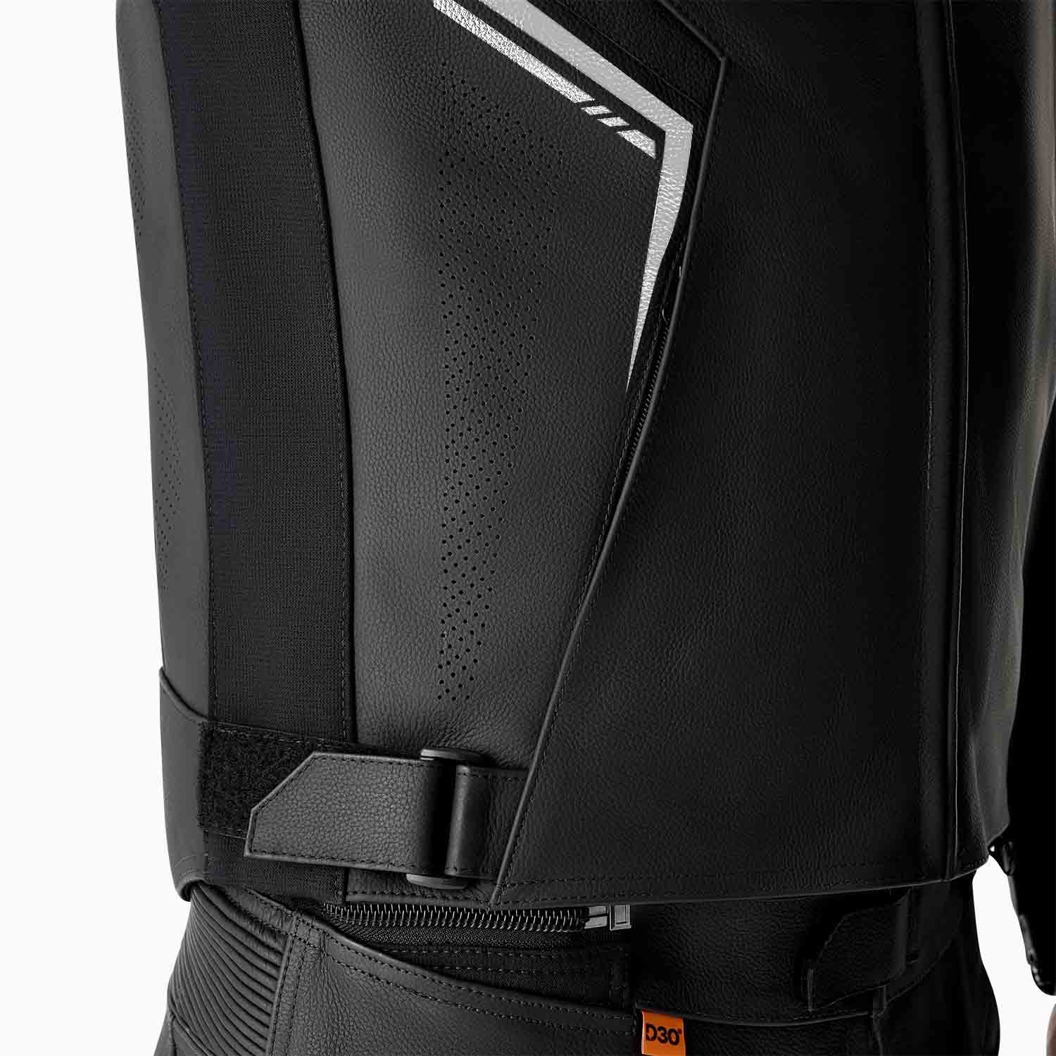 RST S1 D3O Leather Jacket Black / Black / White - FREE UK Shipping, FREE 365 Day Returns | Moto Central