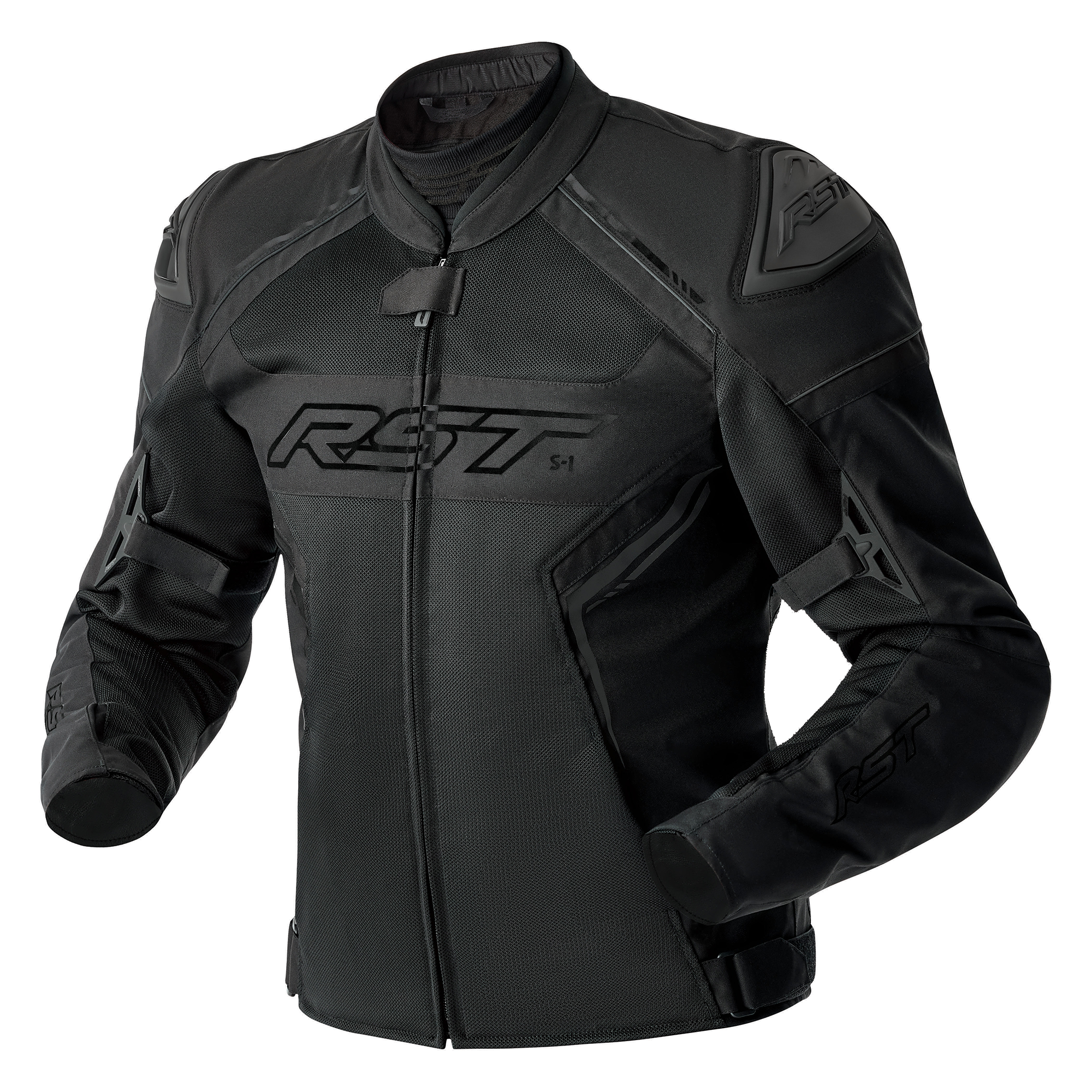RST S1 Mesh D3O Textile Jacket Black / Black / Black - FREE UK Shipping, FREE 365 Day Returns | Moto Central