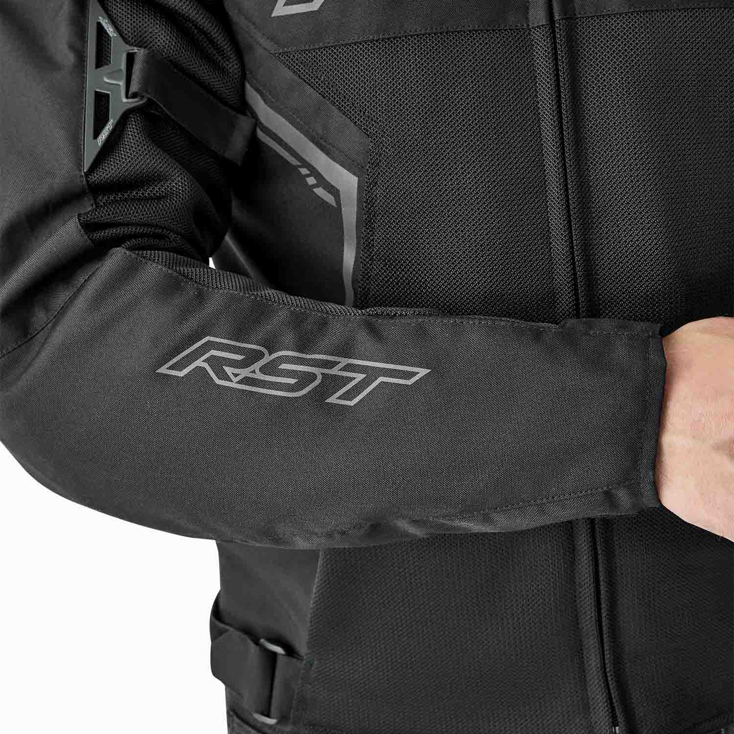 RST S1 Mesh D3O Textile Jacket Black / Black / Black - FREE UK Shipping, FREE 365 Day Returns | Moto Central