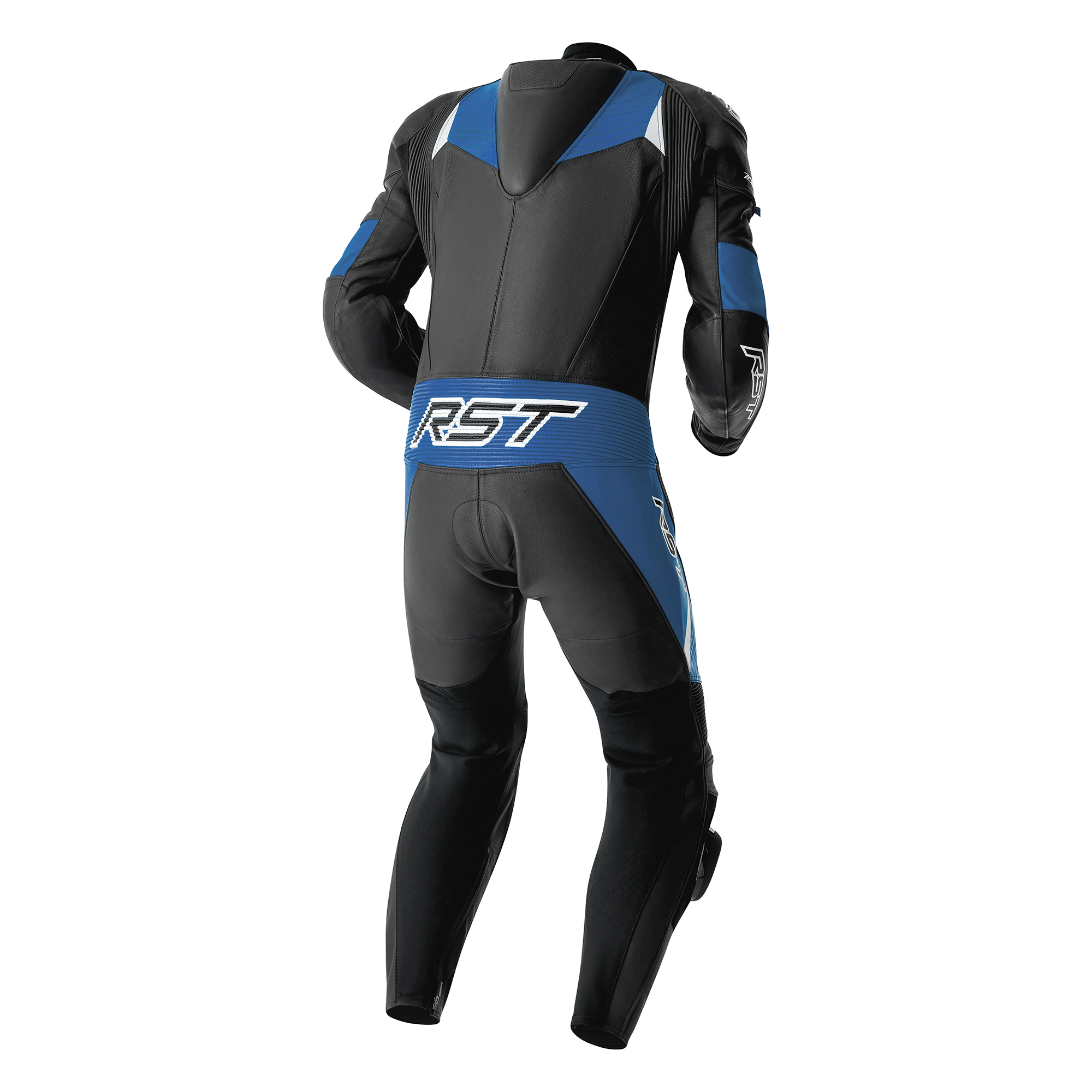 RST Tractech Evo D3O One Piece Leather Suit Black / Blue - FREE UK Shipping, FREE 365 Day Returns | Moto Central