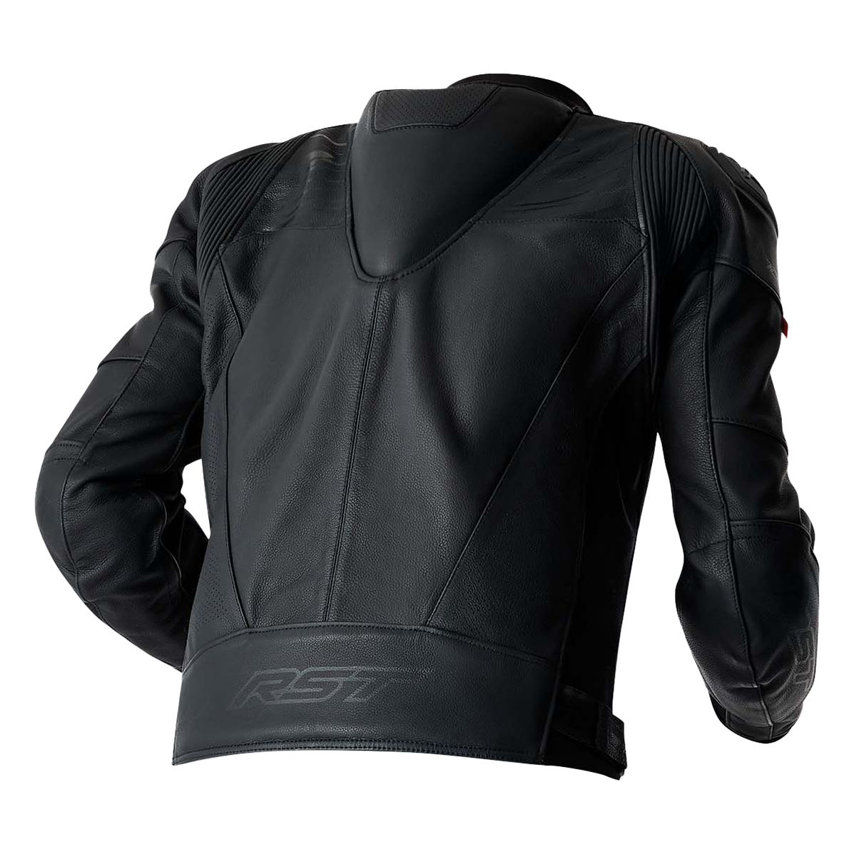 RST Tractech Evo D3O Leather Jacket Black / Black rear view
