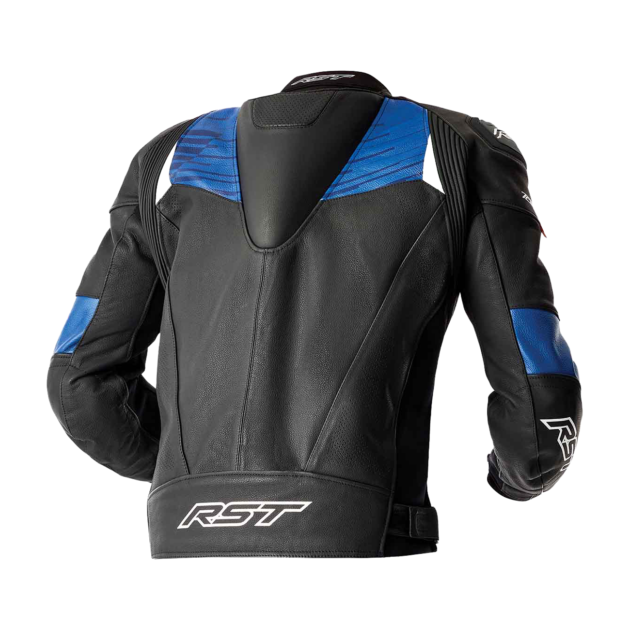 RST Tractech Evo D3O Leather Jacket Black / Blue - FREE UK Shipping, FREE 365 Day Returns | Moto Central