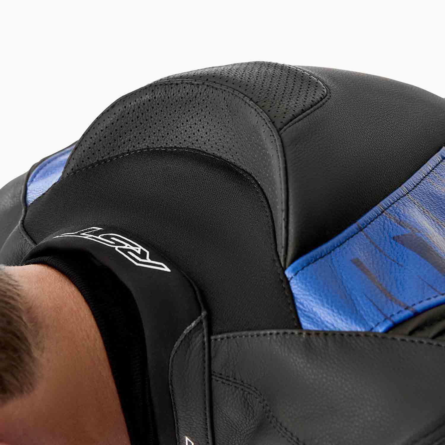 RST Tractech Evo D3O Leather Jacket Black / Blue - FREE UK Shipping, FREE 365 Day Returns | Moto Central