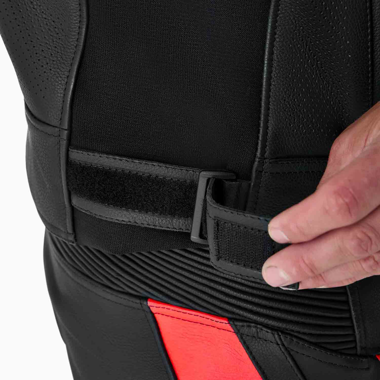 RST Tractech Evo D3O Leather Jacket Black / Fluo Red - FREE UK Shipping, FREE 365 Day Returns | Moto Central