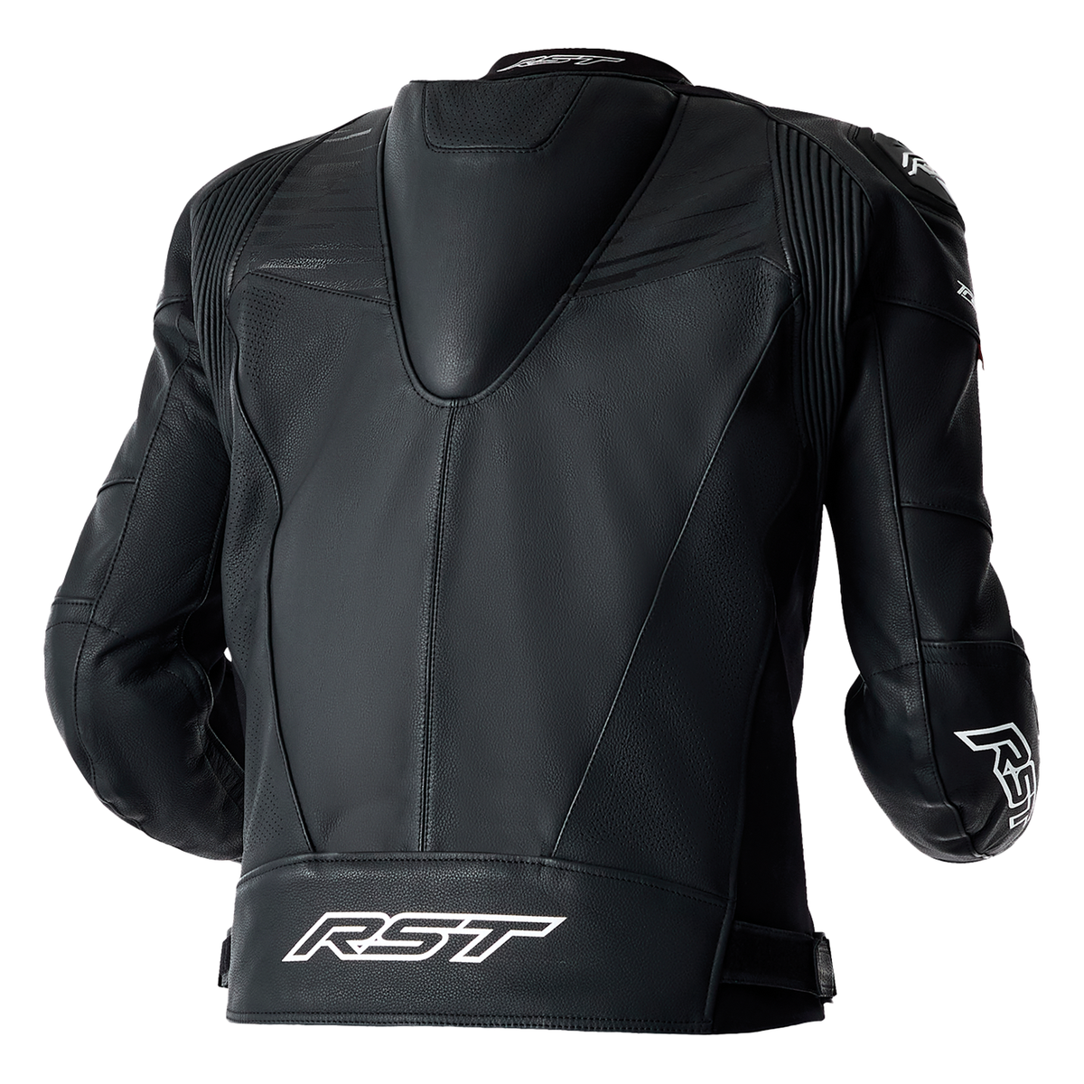 RST Tractech Evo D3O Leather Jacket Black / White rear view