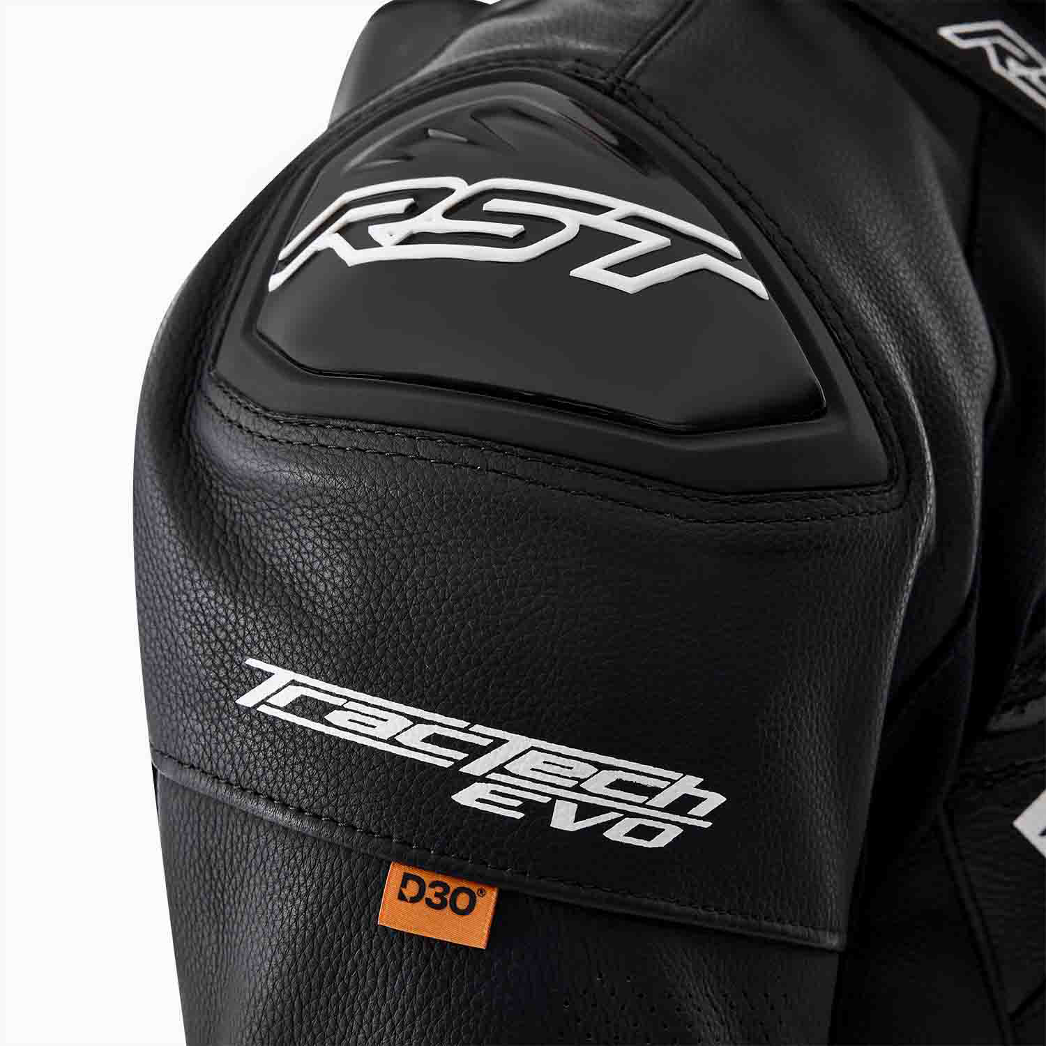 RST Tractech Evo D3O Leather Jacket Black / White - FREE UK Shipping, FREE 365 Day Returns | Moto Central