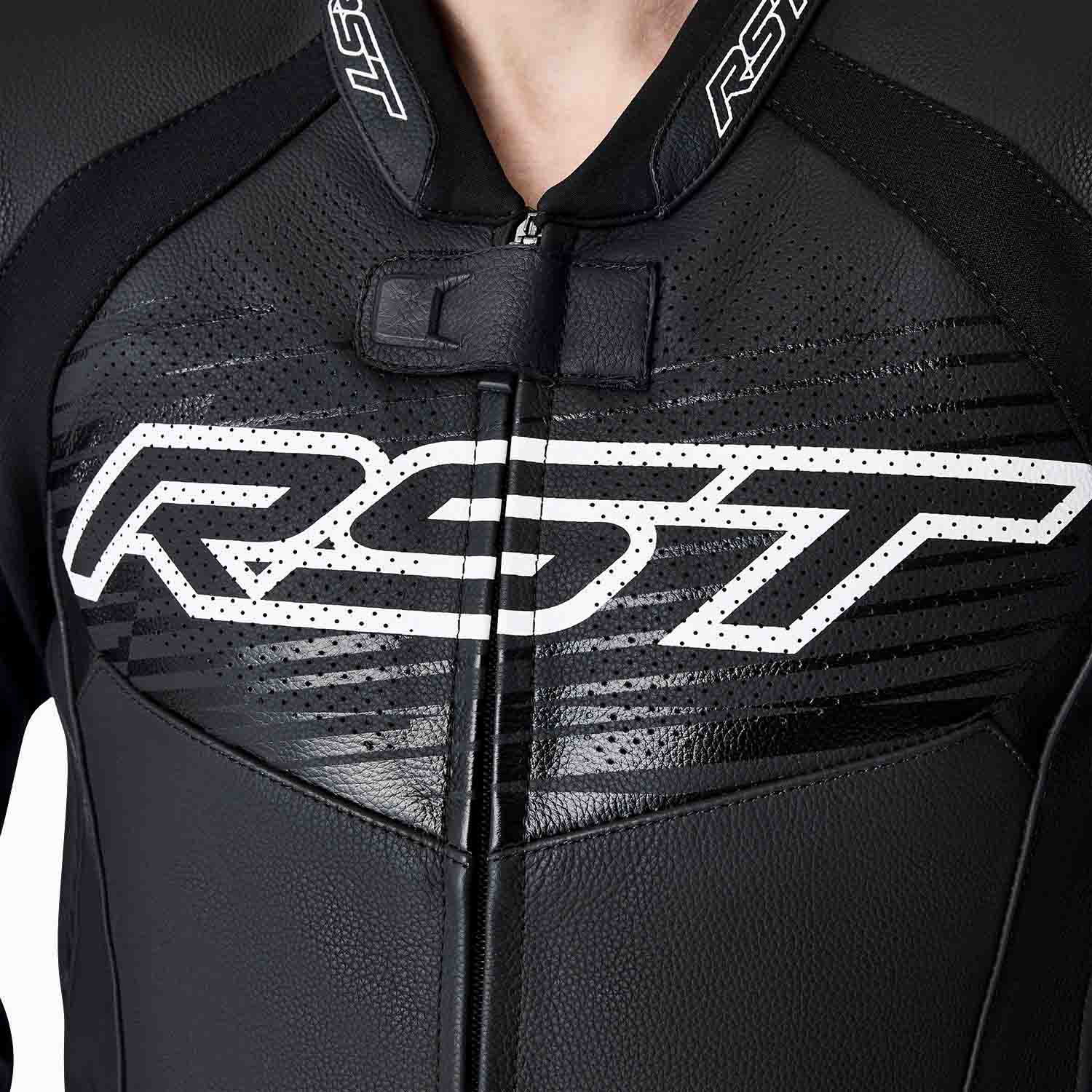 RST Tractech Evo D3O Leather Jacket Black / White - FREE UK Shipping, FREE 365 Day Returns | Moto Central