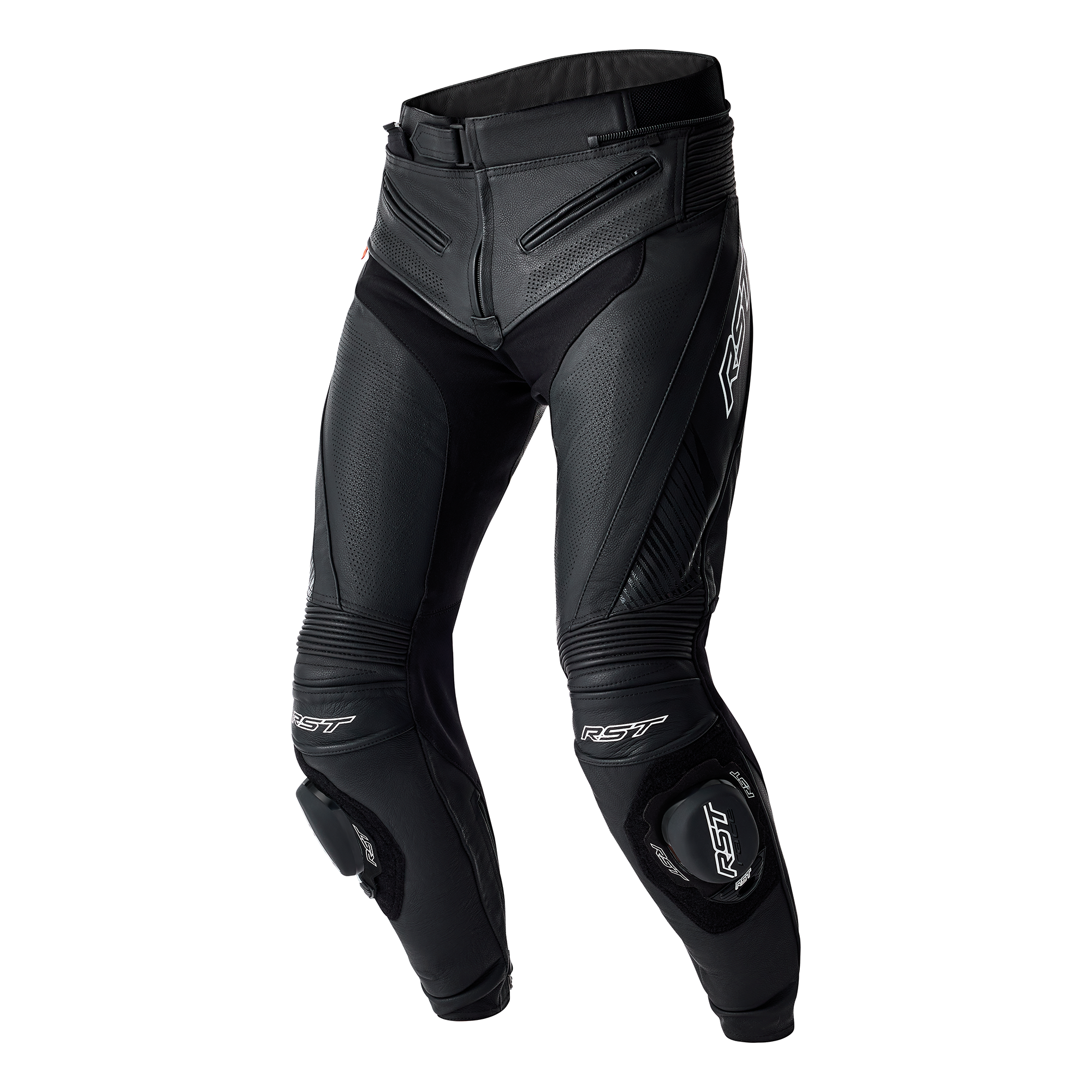 RST Tractech Evo D3O Leather Trouser Black / White - FREE UK Shipping, FREE 365 Day Returns | Moto Central