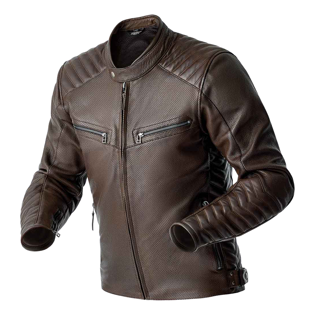 RST Roadster Air D3O Leather Jacket Brown - FREE UK Shipping, FREE 365 Day Returns | Moto Central