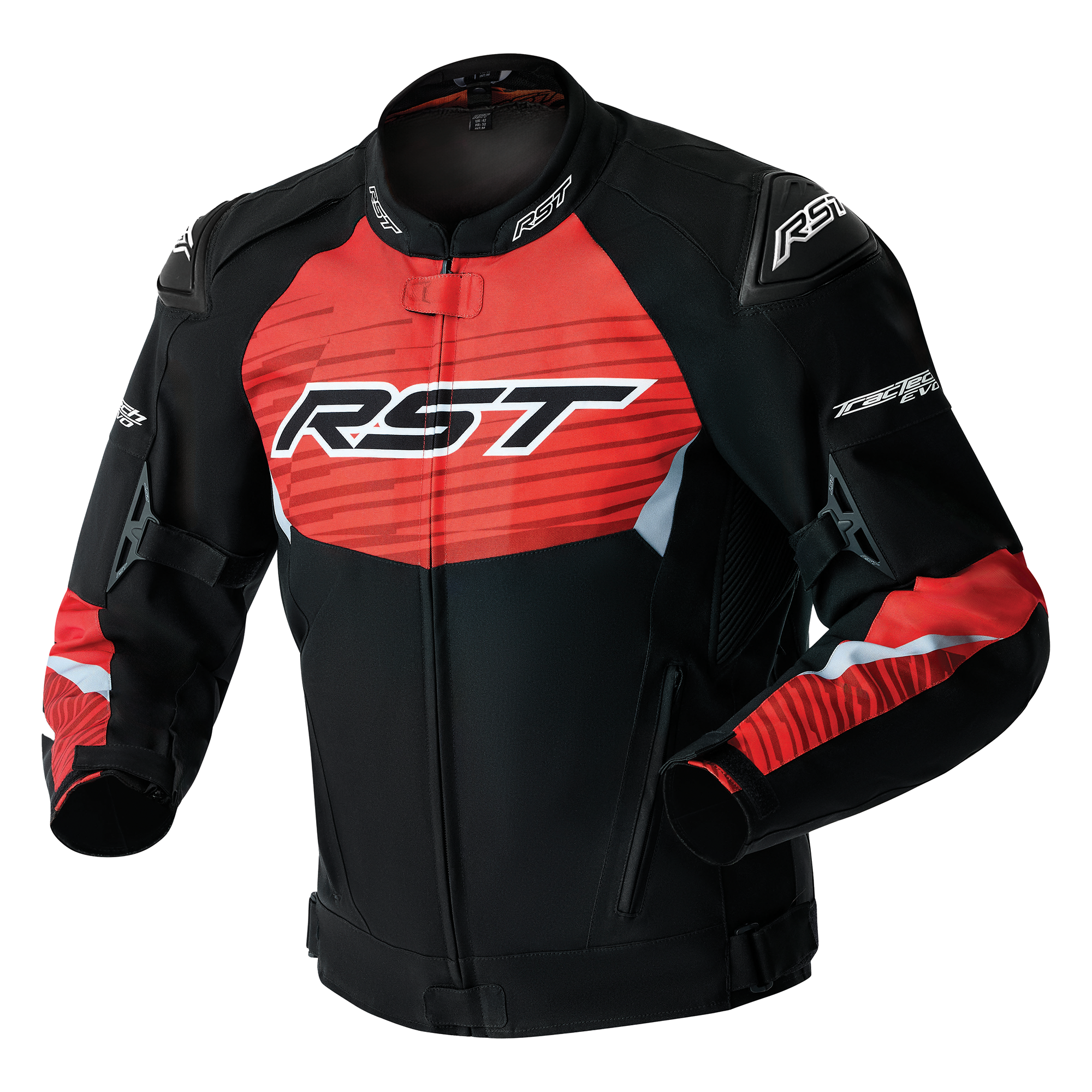 RST Tractech Evo D3O Textile Jacket Black / Fluo Red - FREE UK Shipping, FREE 365 Day Returns | Moto Central