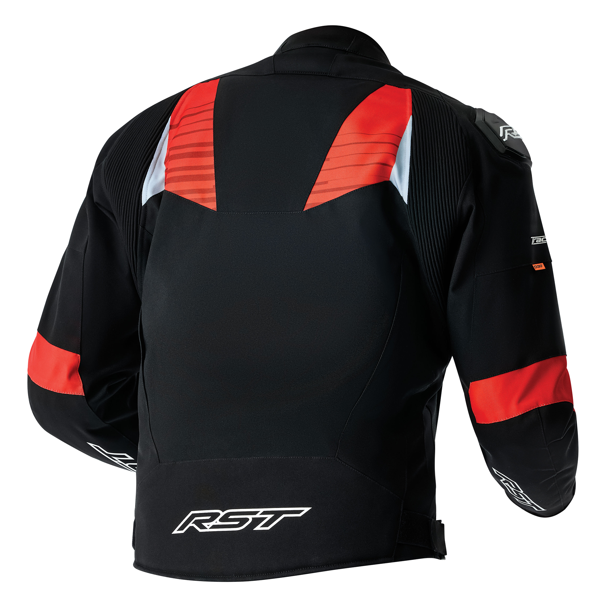 RST Tractech Evo D3O Textile Jacket Black / Fluo Red - FREE UK Shipping, FREE 365 Day Returns | Moto Central