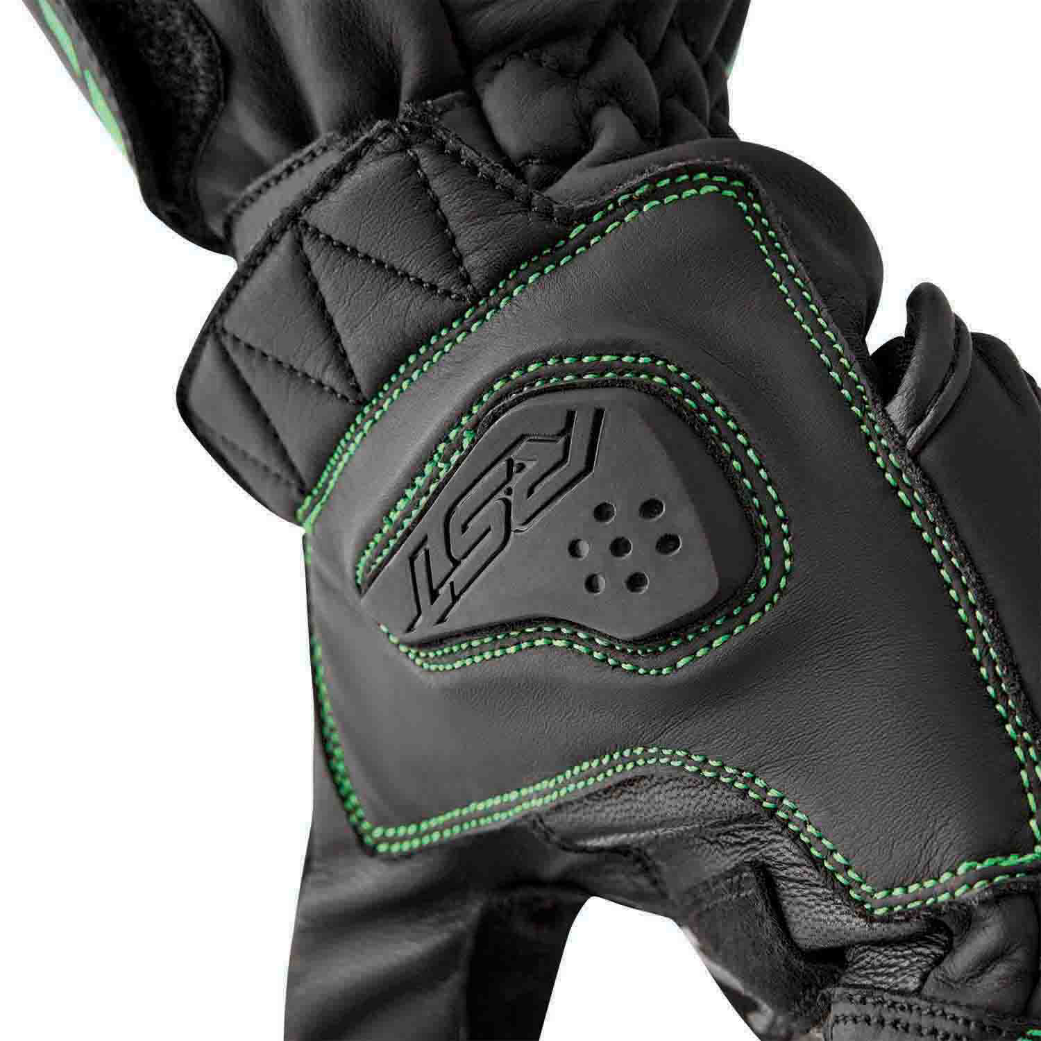 RST S1 Summer Gloves Black / Fluo Green - FREE UK Shipping, FREE 365 Day Returns | Moto Central