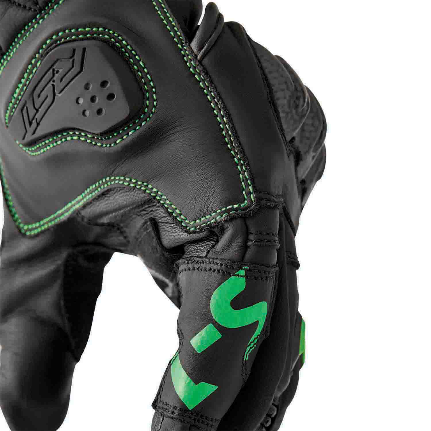 RST S1 Summer Gloves Black / Fluo Green - FREE UK Shipping, FREE 365 Day Returns | Moto Central