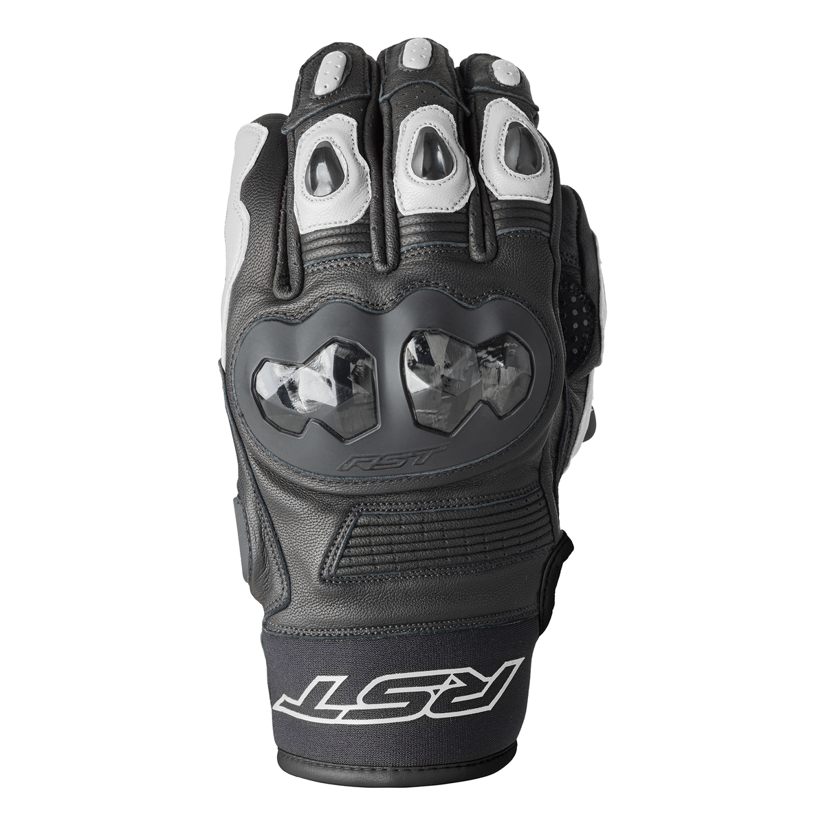 RST Freestyle 3 D3O Leather Gloves Black / White