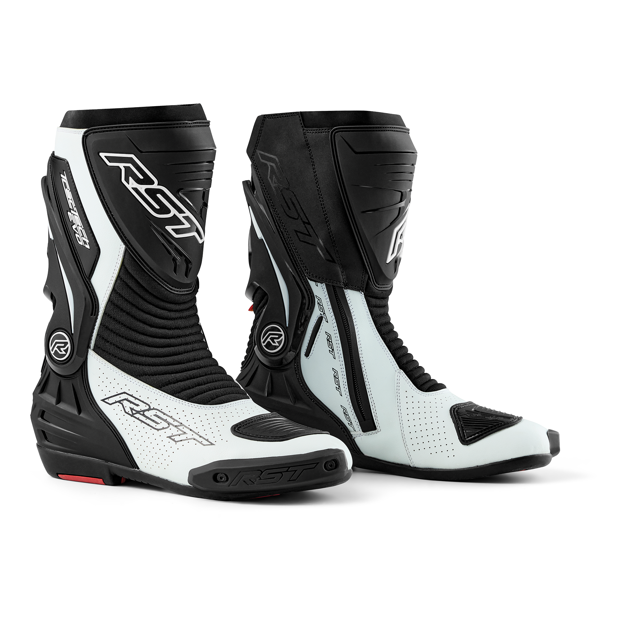 RST Tractech Evo D3O Boots Black / White - FREE UK Shipping, FREE 365 Day Returns | Moto Central