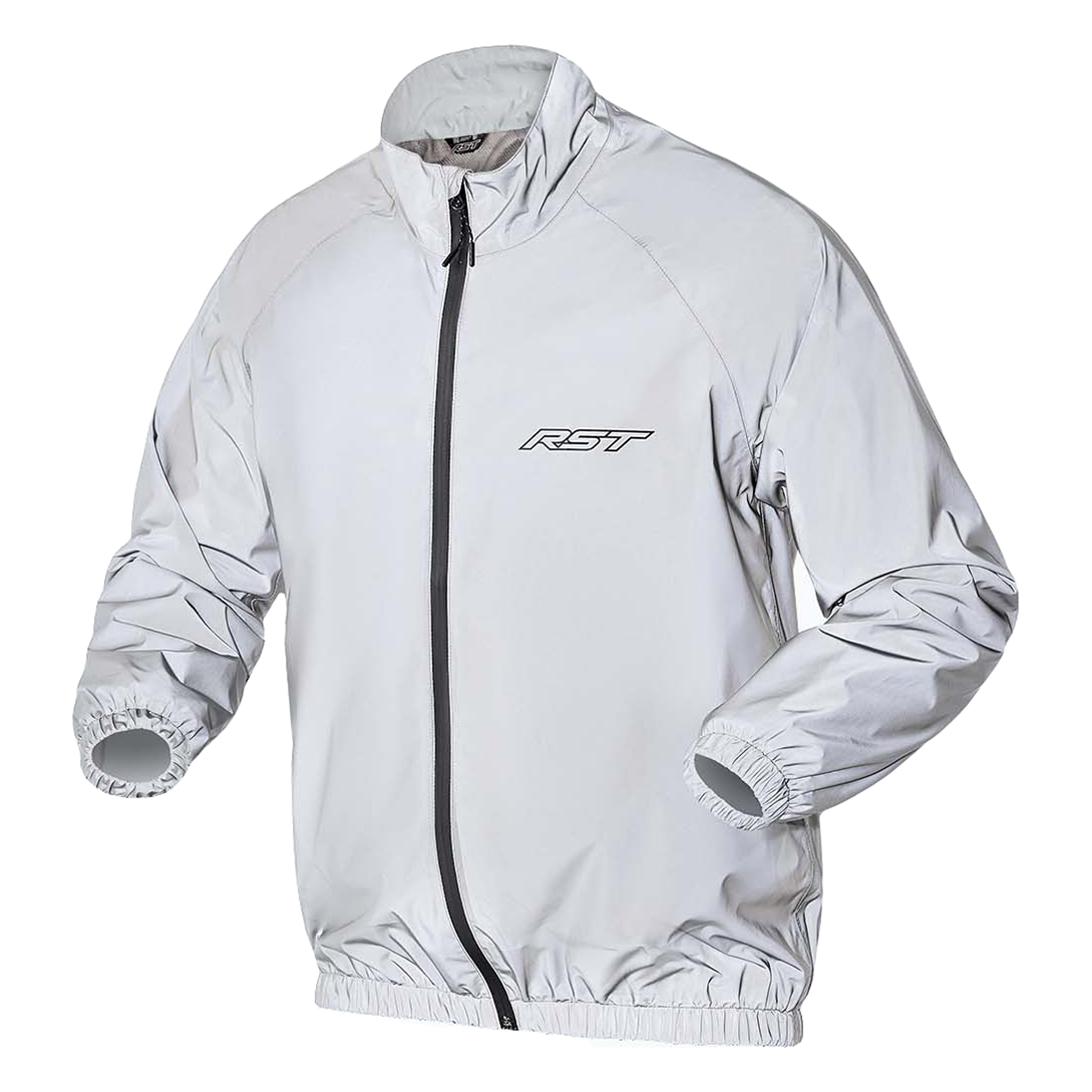 RST Nightrider Waterproof Jacket Silver - front three-quarter view