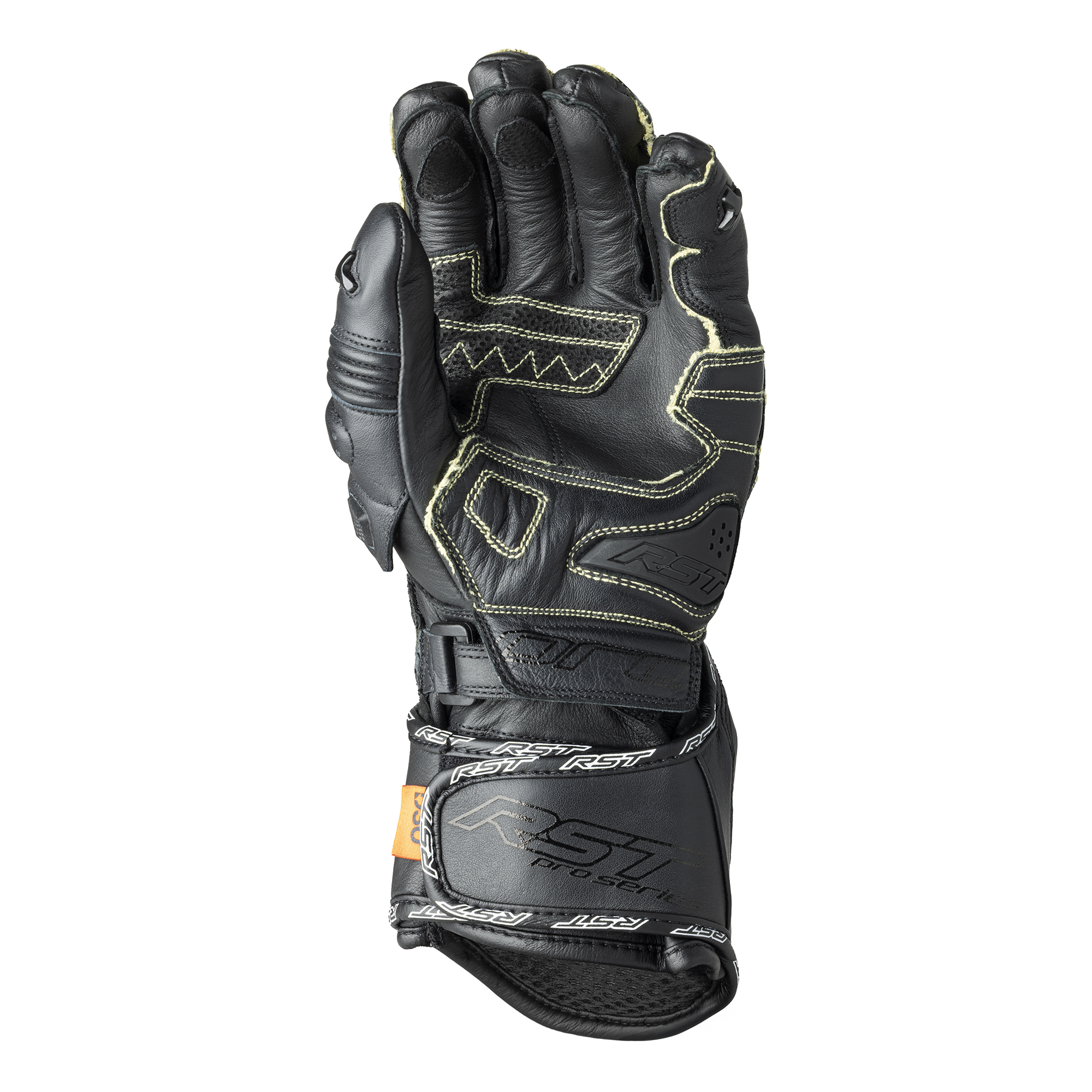 RST Pro Series GP D3O Leather Gloves Black / Black - FREE UK Shipping, FREE 365 Day Returns | Moto Central